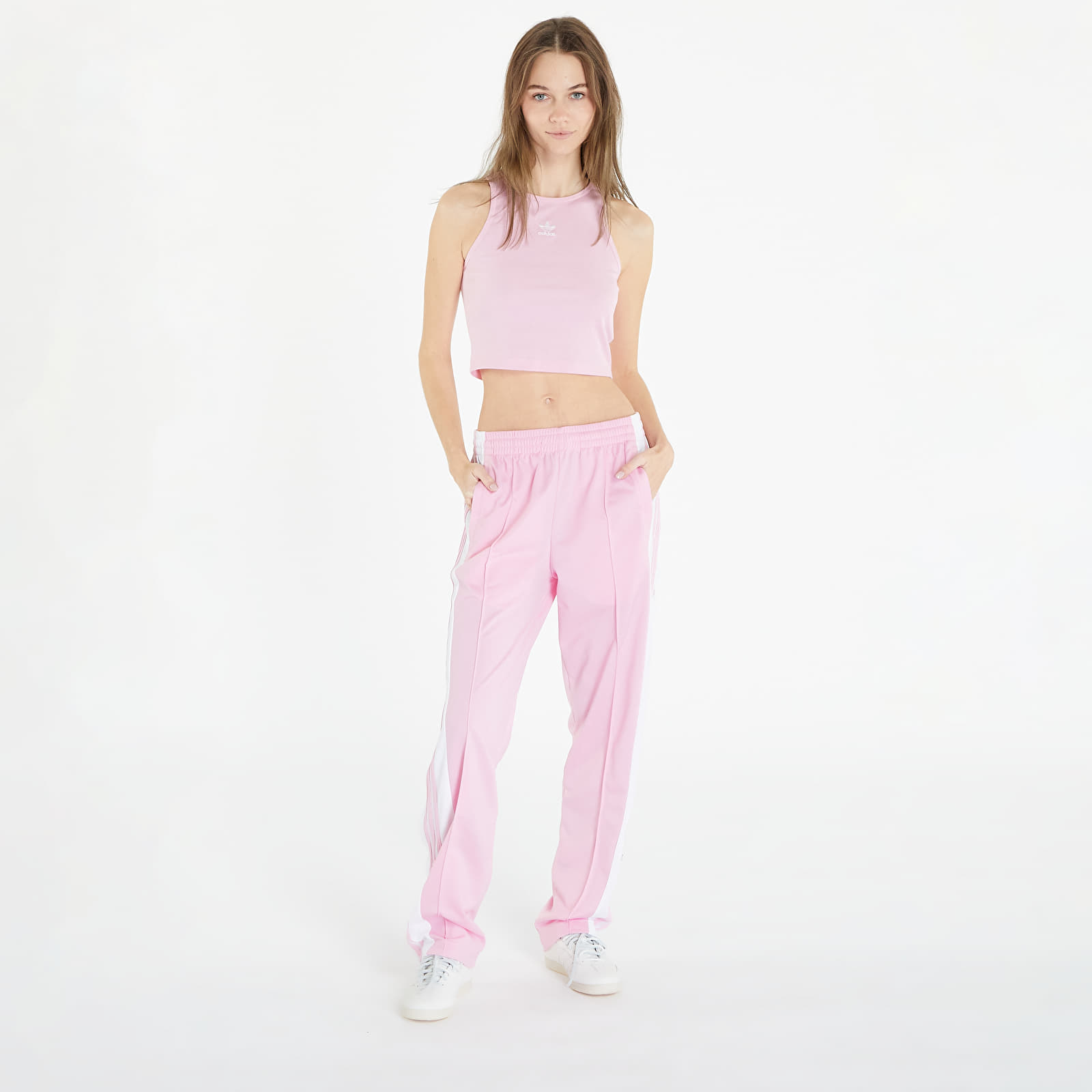 Koszulki na ramiączkach adidas Adicolor Essentials Rib Tank Top True Pink