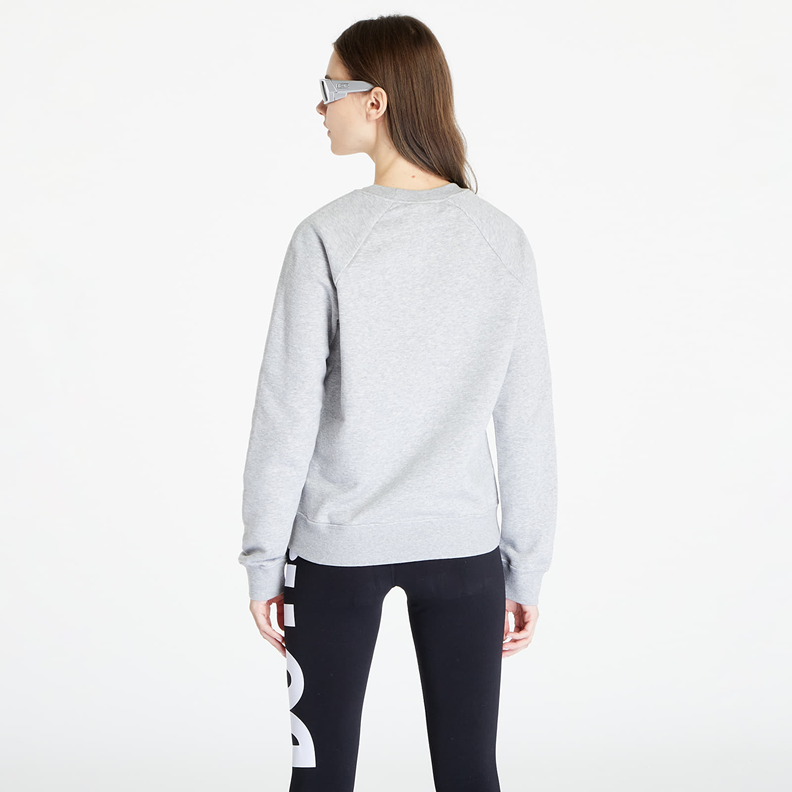 Hoodies and sweatshirts Nike NSW Essential Fleece Graphic Crew Dk Grey  Heather/ White | Queens