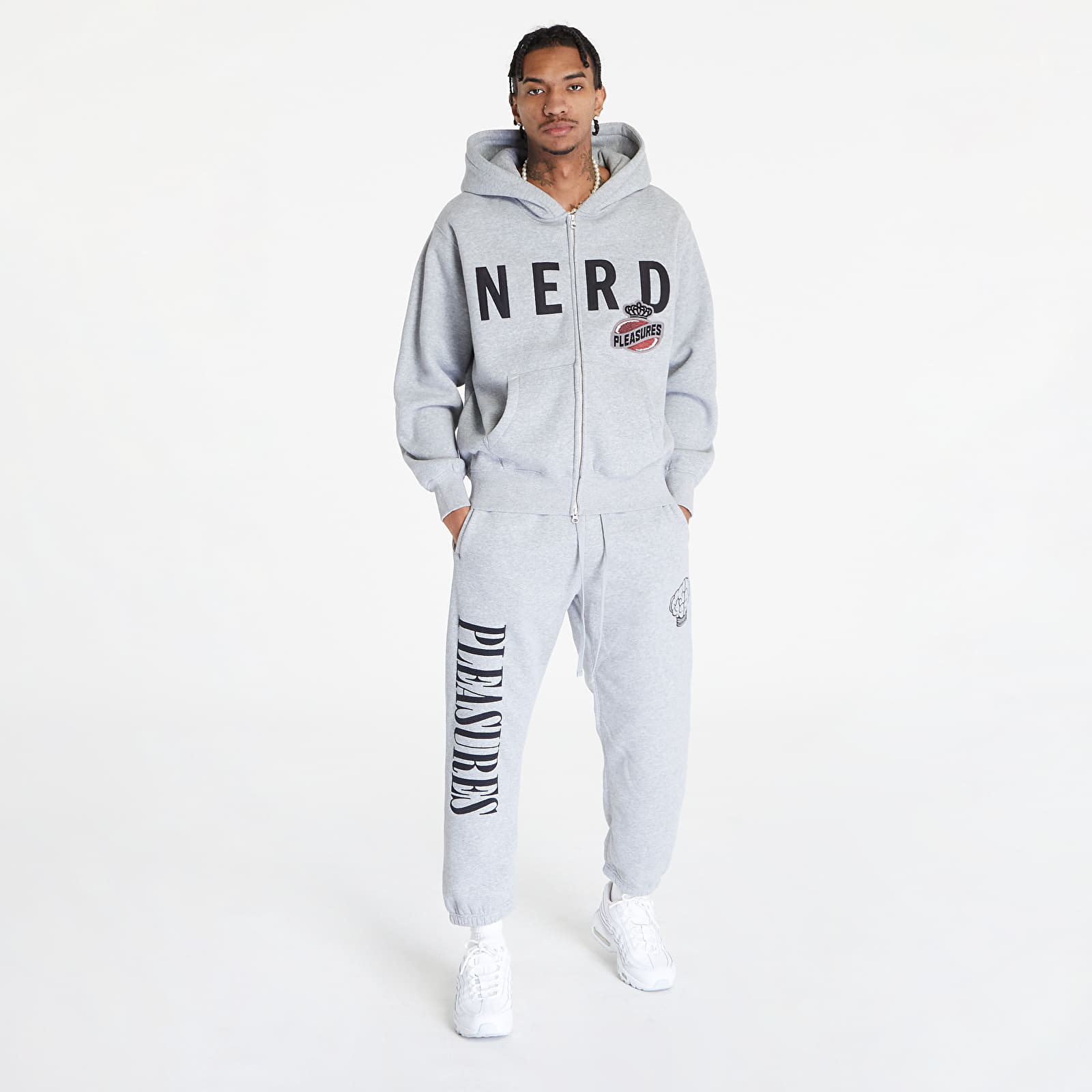 Siltās bikses PLEASURES x N.E.R.D Sweatpants Heather Grey