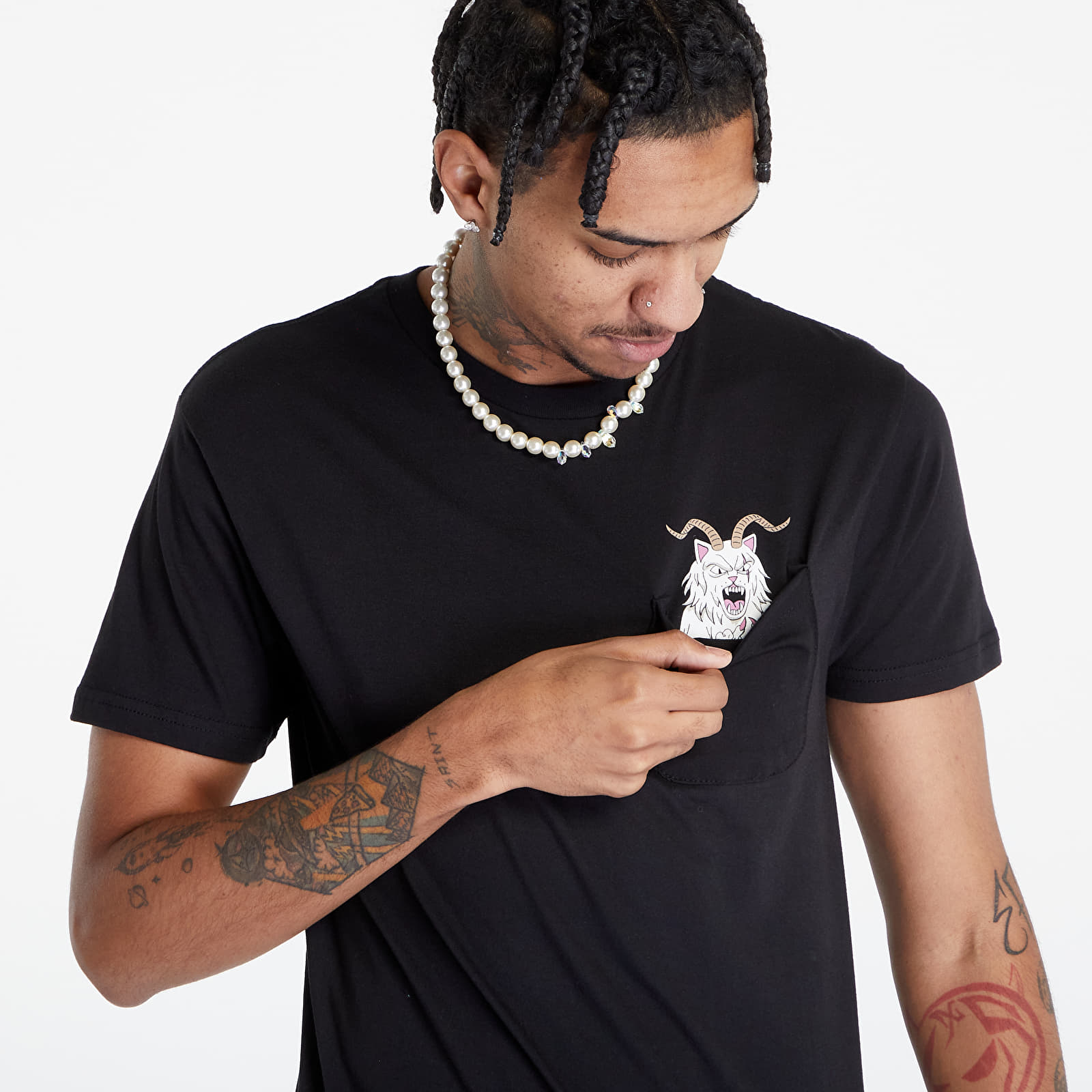 T-shirts RIPNDIP Krampus Nerm Pocket Tee Black