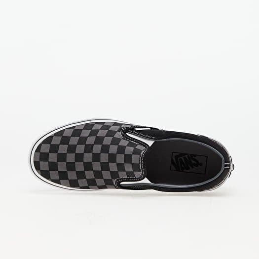 Vans slip on checkerboard black pewter hot sale