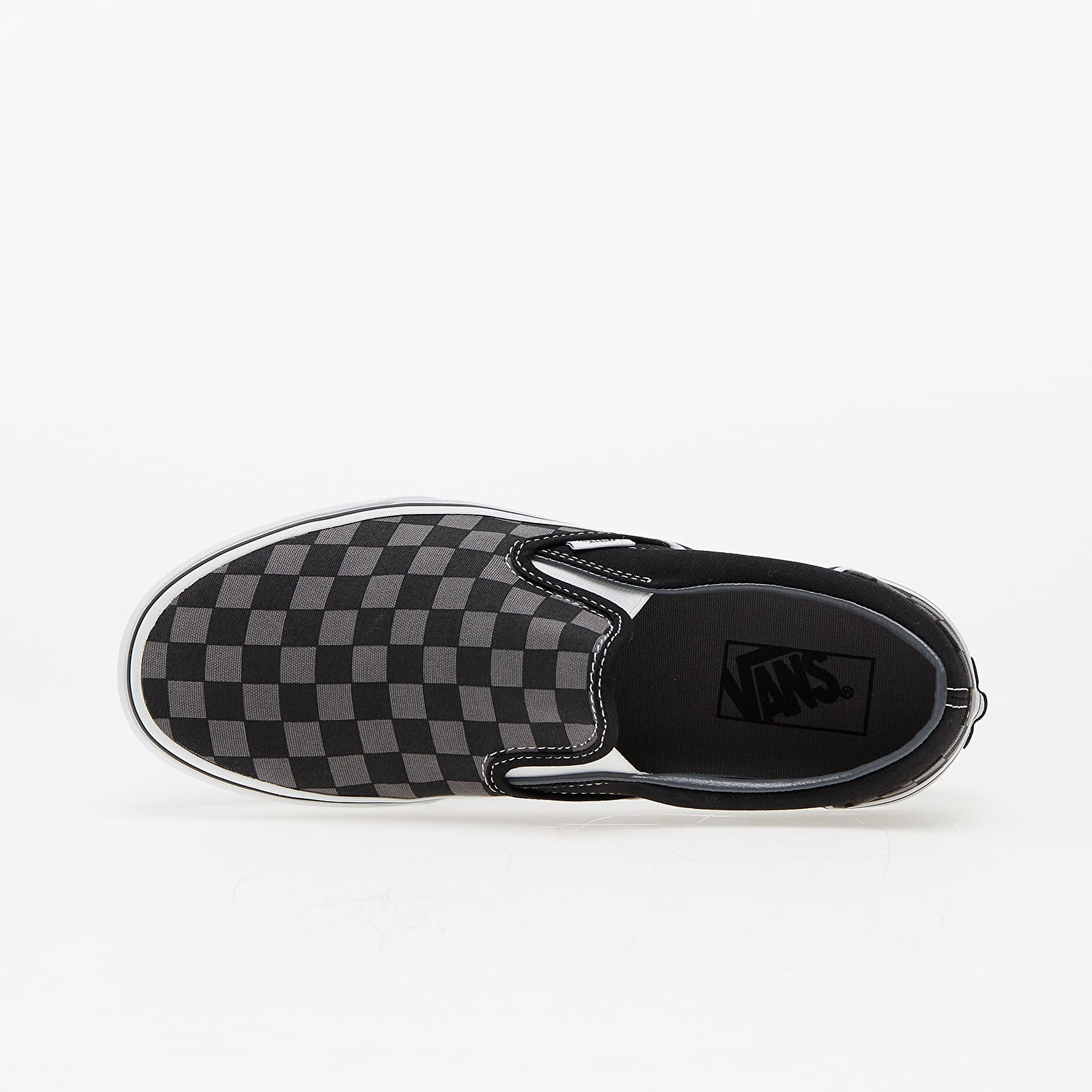 Vans classic slip on black pewter check cheap