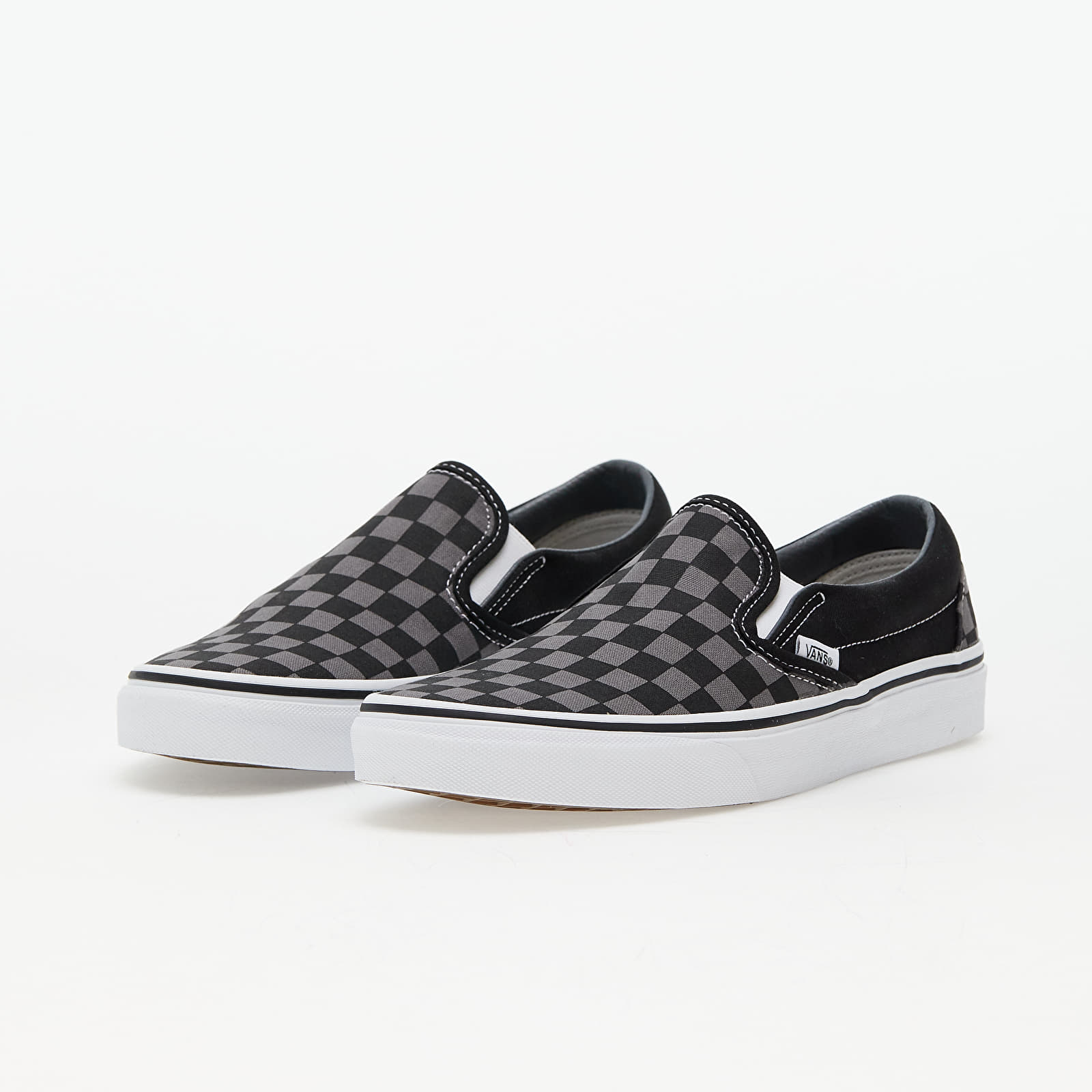 Turnschuhe und Schuhe fur Manner Vans Classic Slip On Black Pewter Checkerboard Queens