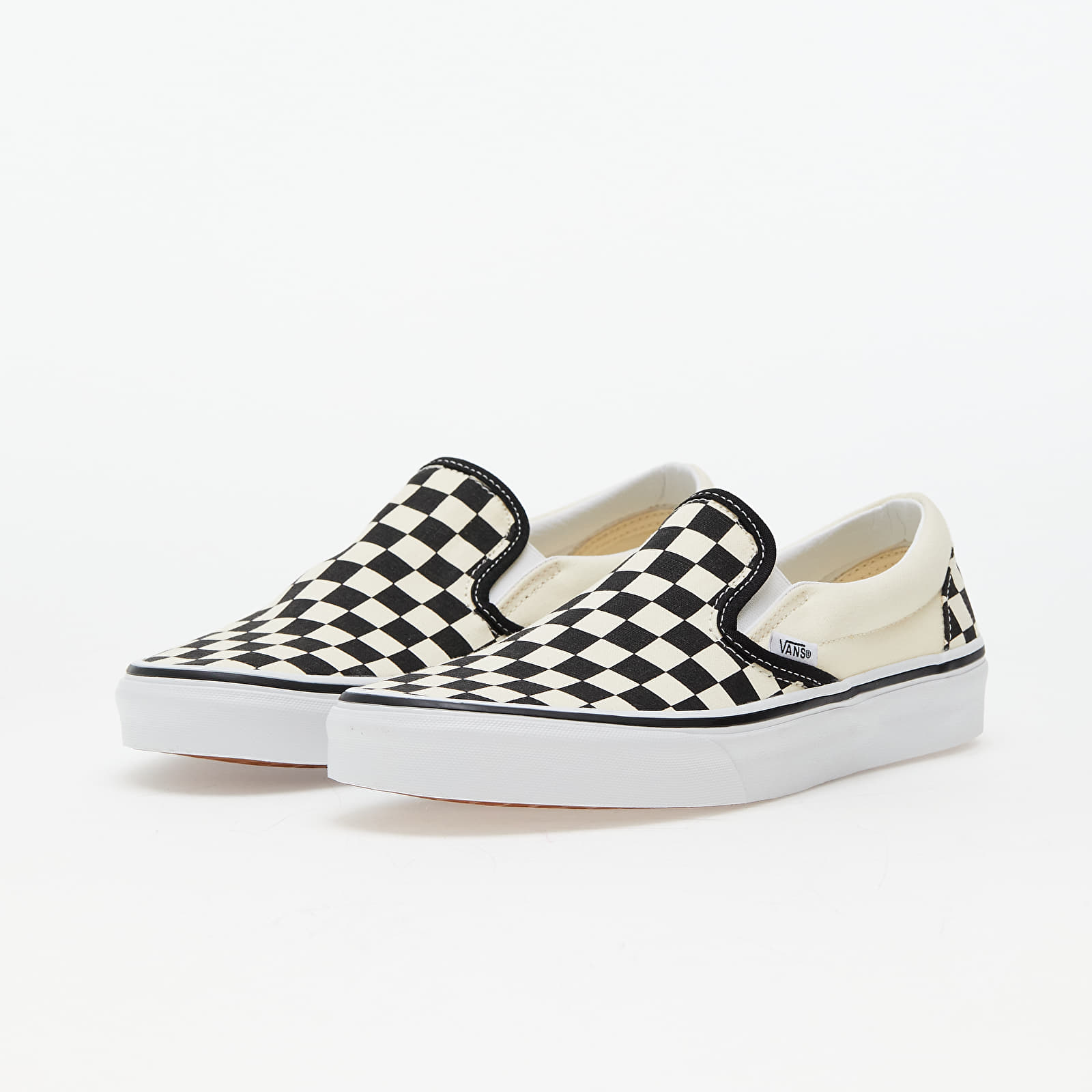 Męskie trampki i buty Vans Classic Slip - On Black/ Whitechckerboard/ White