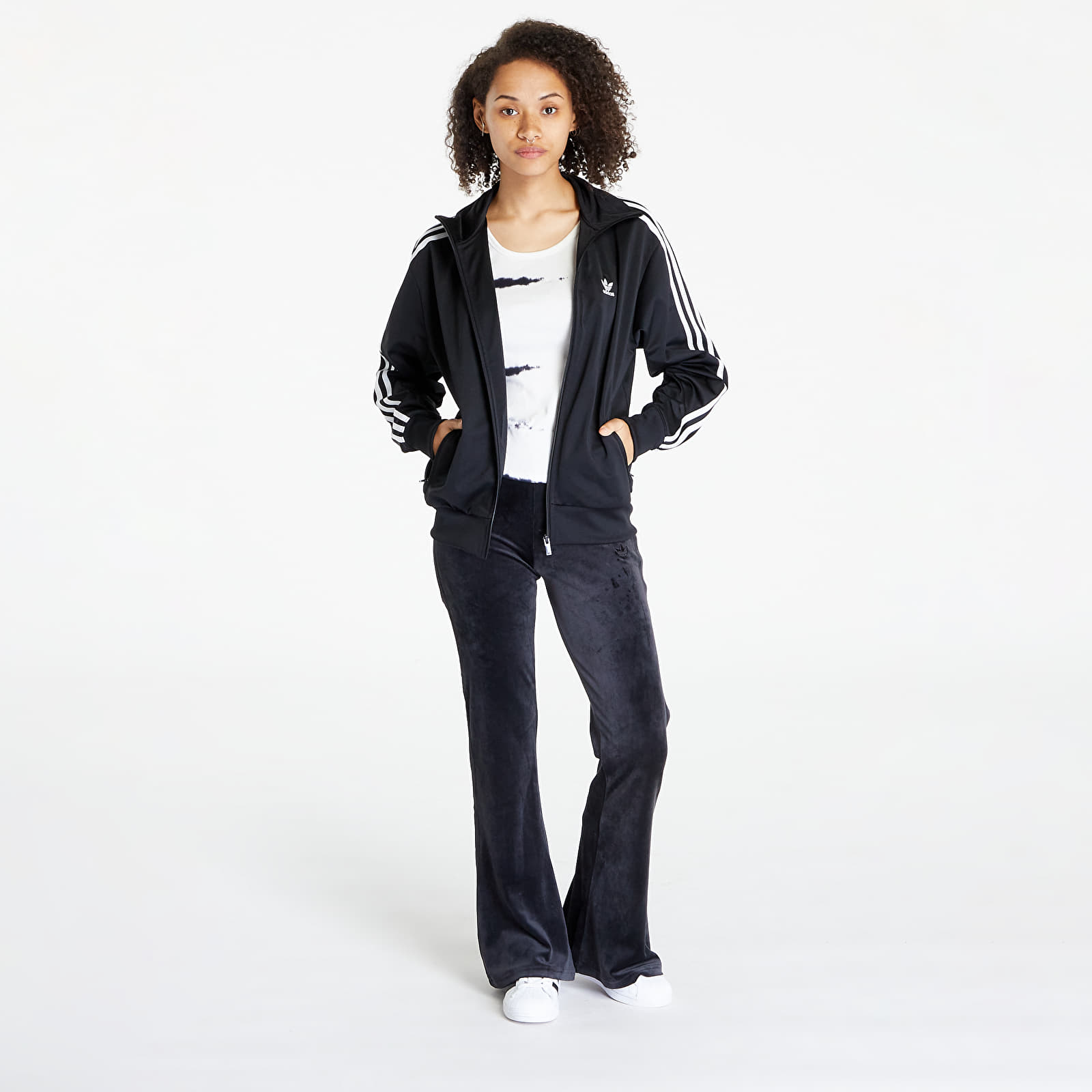 Black velvet adidas leggings hot sale