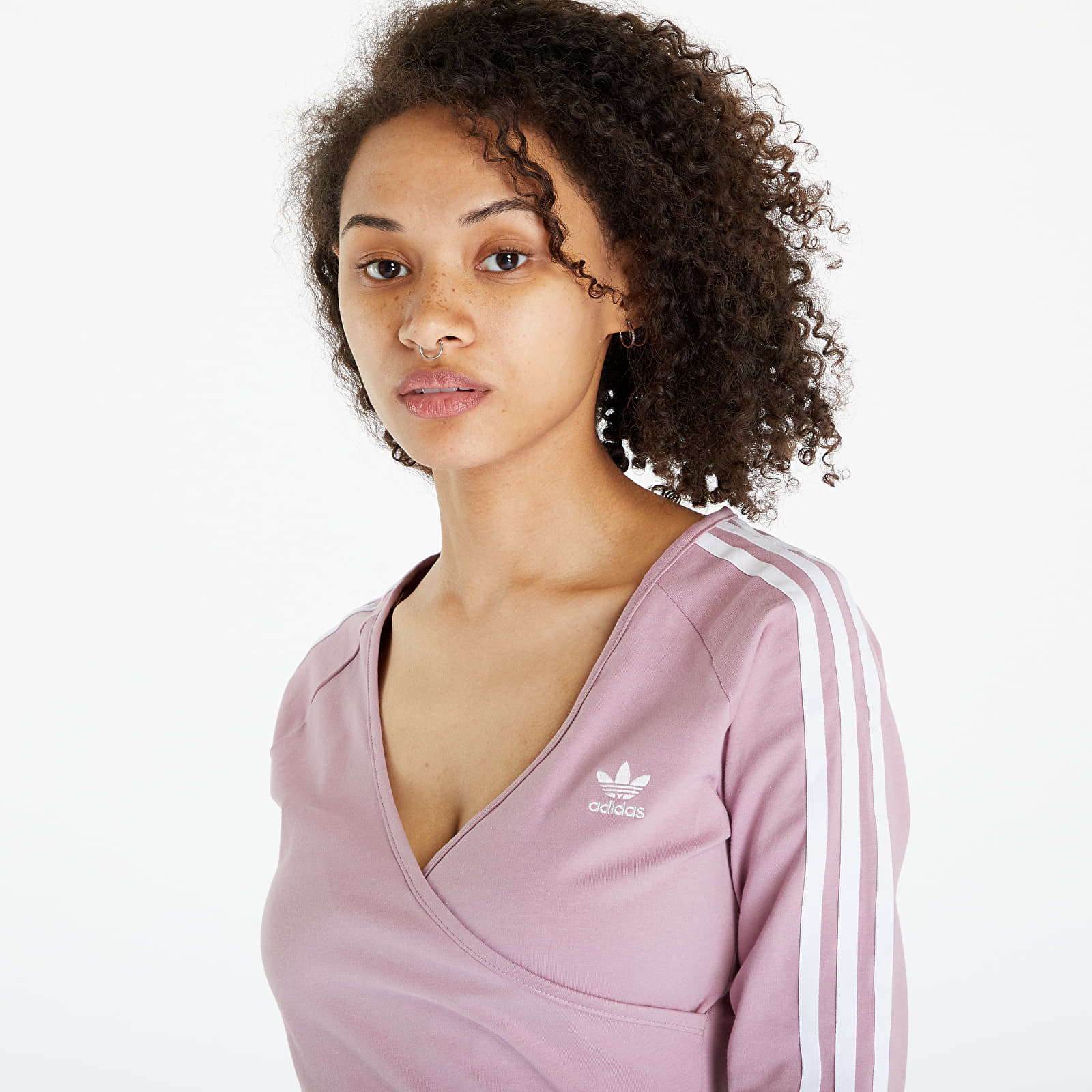 T-Shirts adidas Originals Cropped Long Sleeve Tee Light Purple