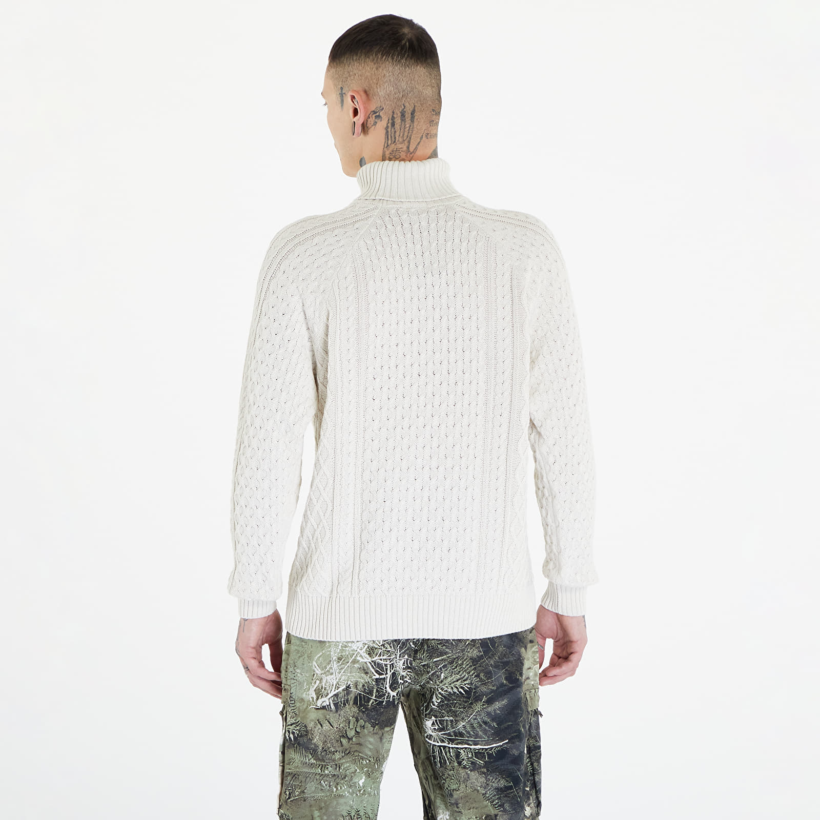 Tröjor Nike Life Men's Cable Knit Turtleneck Sweater Light Bone