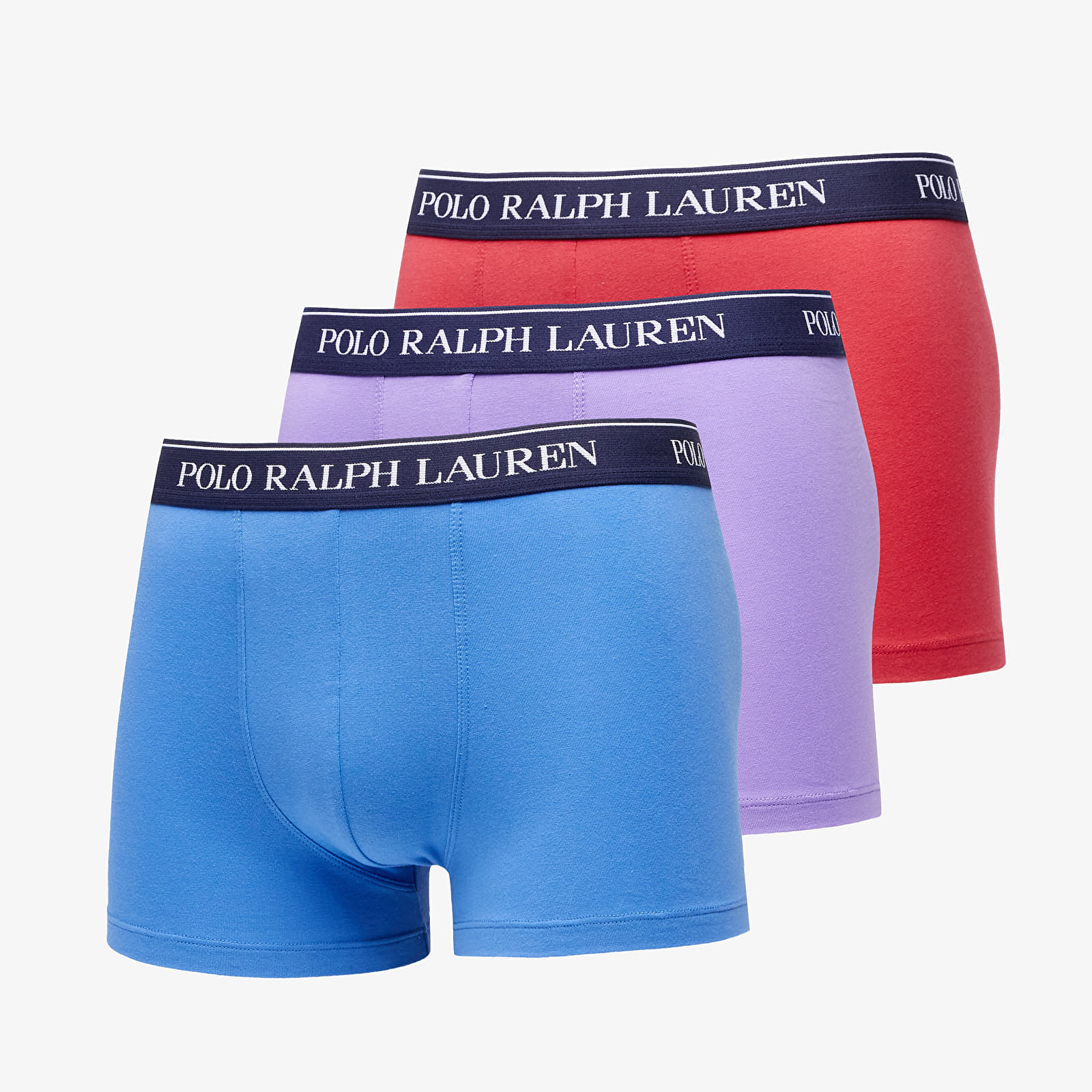 Boksininkų šortai Ralph Lauren Stretch Cotton Classic Trunk 3-Pack Blue/ Purple/ Red