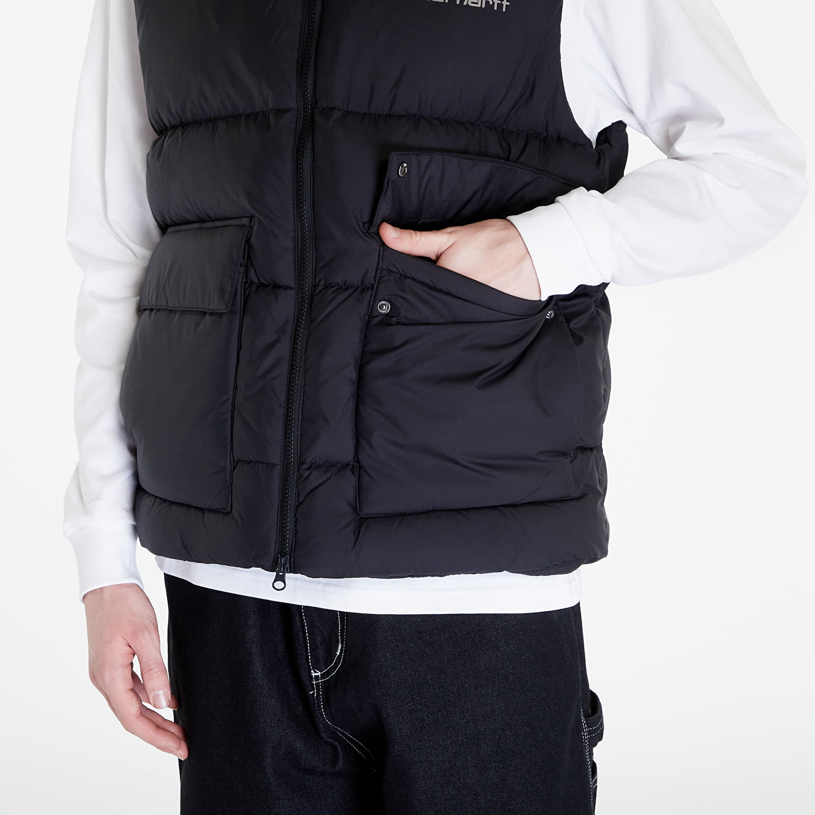 Vesty Carhartt WIP Springfield Vest UNISEX Black/ Blacksmith