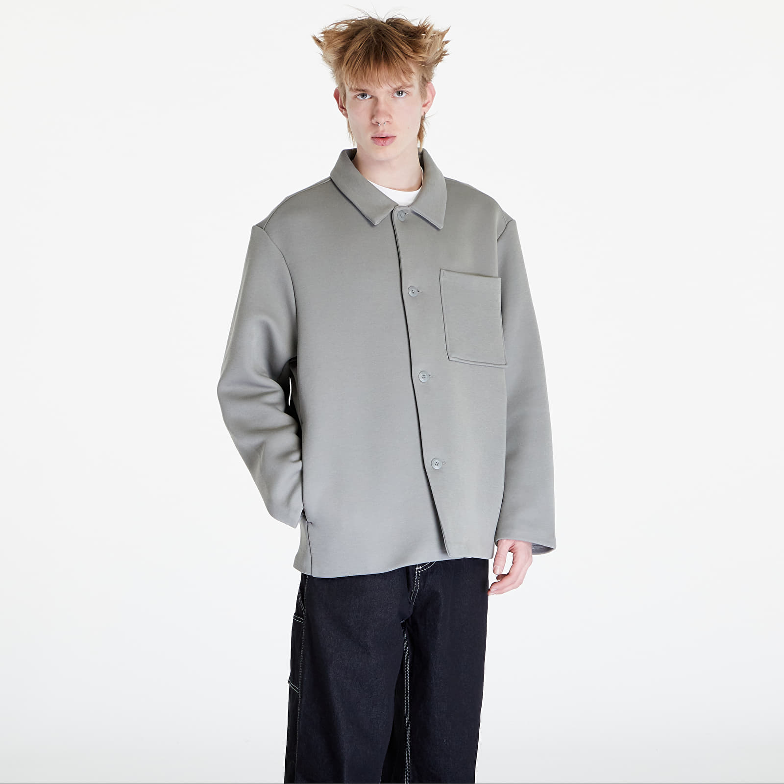 Kabáty Nike Sportswear Tech Fleece Reimagined Men's Oversized Shacket Dark Stucco