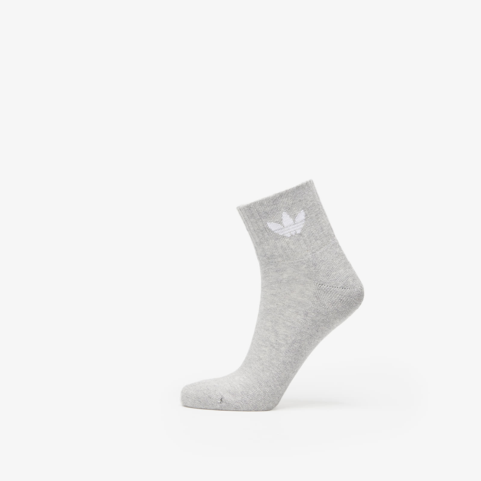 Ponožky adidas Originals Mid Ankle Sock 3-Pack White/ Medium Grey Heather/ Black