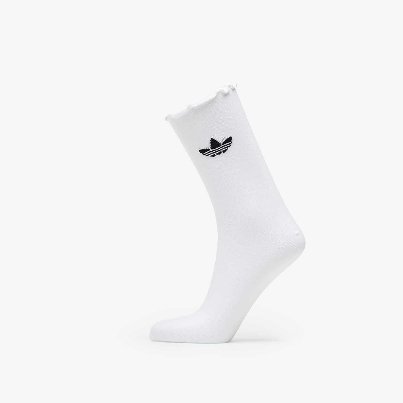Socks adidas Semi-Sheer Ruffle Crew Socks 2-Pack White/ Black