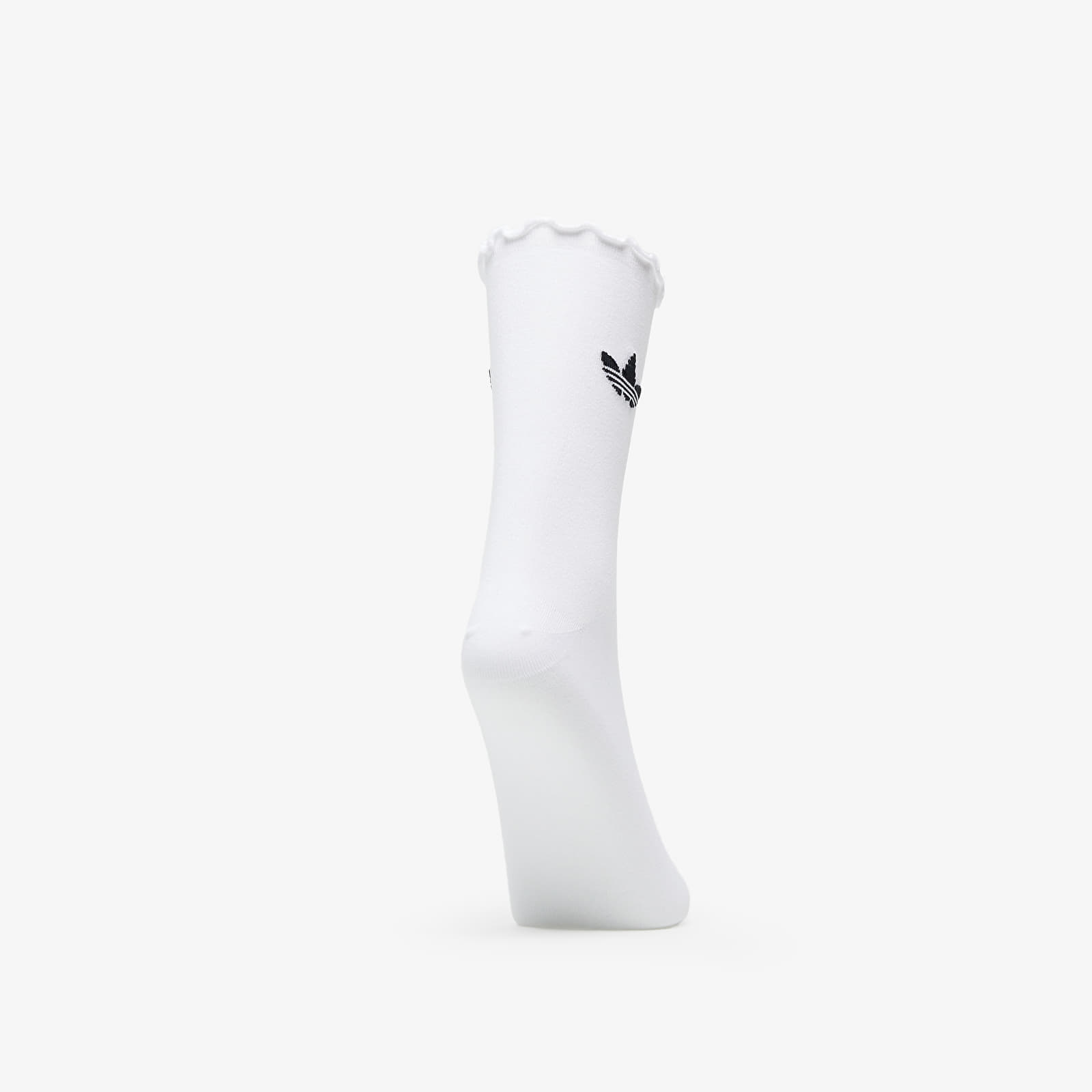 Socks adidas Semi-Sheer Ruffle Crew Socks 2-Pack White/ Black