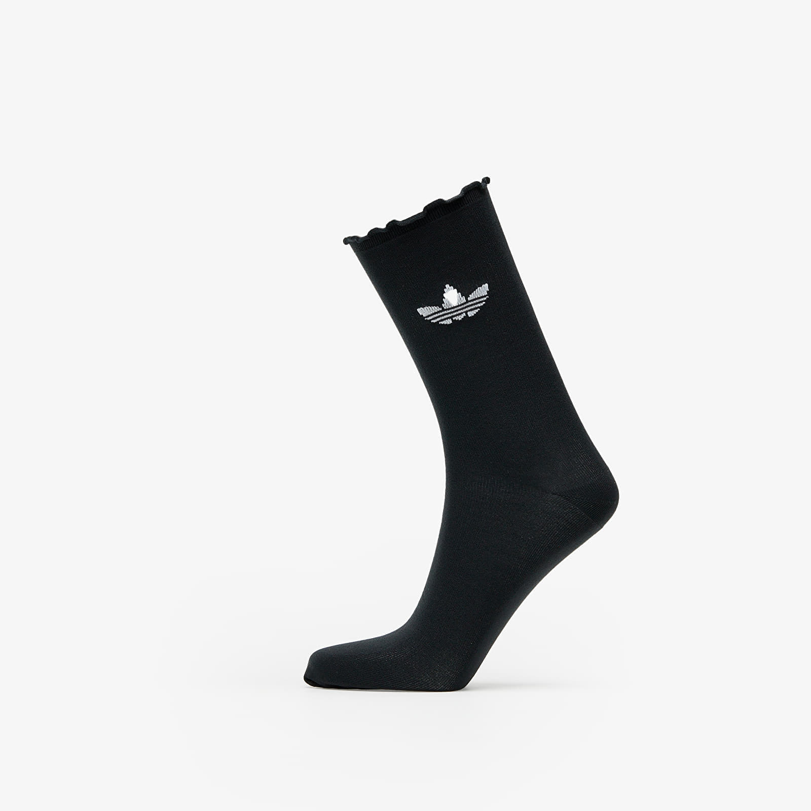 Socks adidas Semi-Sheer Ruffle Crew Socks 2-Pack White/ Black
