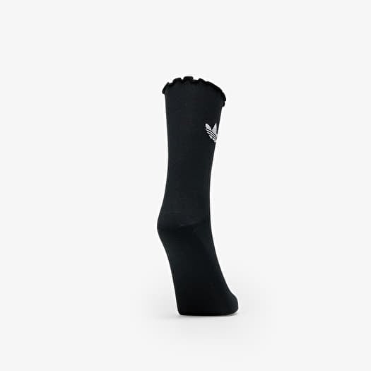Socks adidas Semi Sheer Ruffle Crew Socks 2 Pack White Black Queens