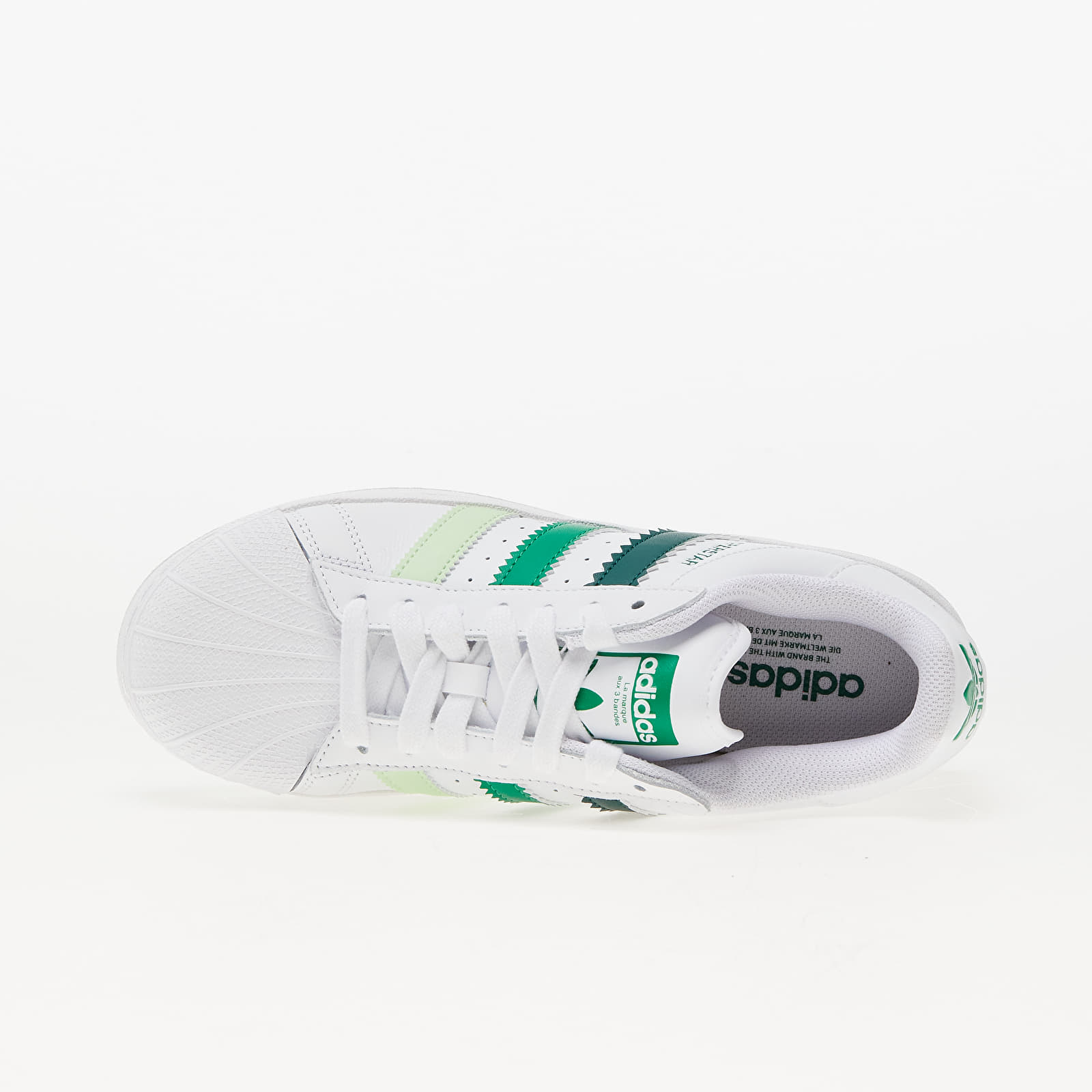 Sneakers und Schuhe fur Frauen adidas Originals Superstar Xlg W Ftw White Collegiate Green Green Queens