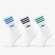 adidas High Crew Sock White/ Green/ Dark Blue