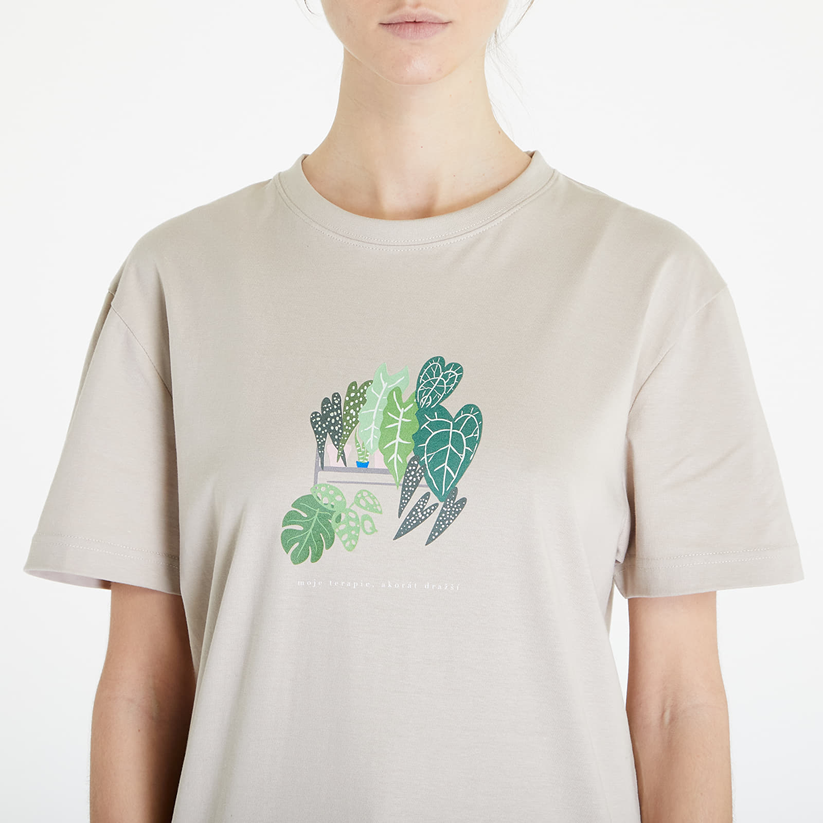 T-shirts Queens Moje Terapie, Akorát Dražší T-Shirt UNISEX Taupe