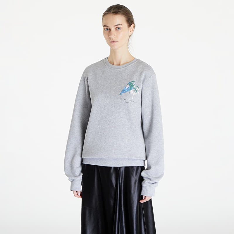 Толстовка Queens Dej Mi Radši Kytku V Květináči Crewneck UNISEX Gray Melange