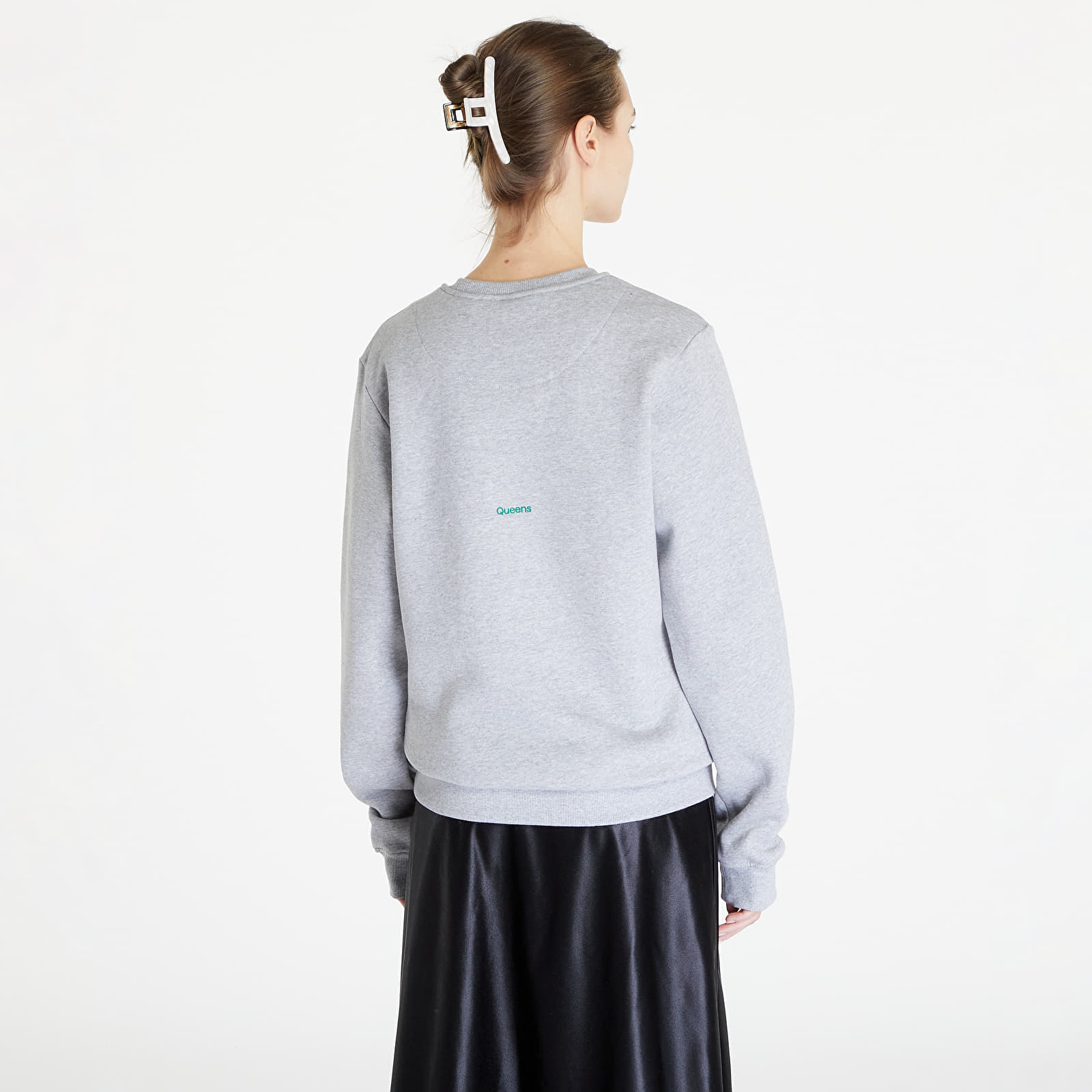 Mikiny Queens Dej Mi Radši Kytku V Květináči Crewneck UNISEX Gray Melange