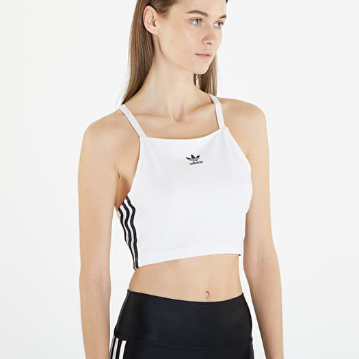Adidas white crop tank shop