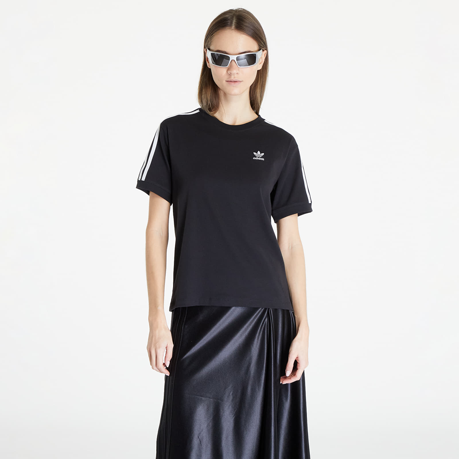 Tricouri adidas 3 Stripe Tee Black