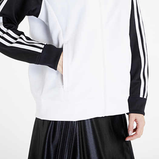 Adidas originals authentic sweatshirt with contrast panel in white and black discount