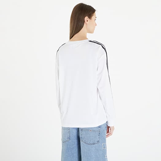 T-shirts adidas 3 Stripes Longsleeve T-Shirt White | Queens