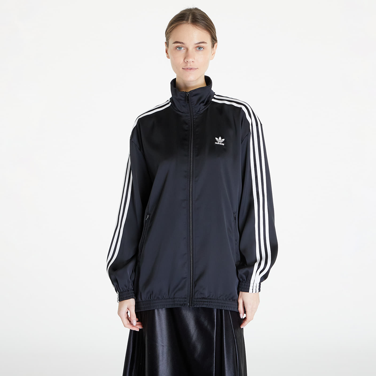 Hoodies and sweatshirts  adidas Loose Satin Track Top Black