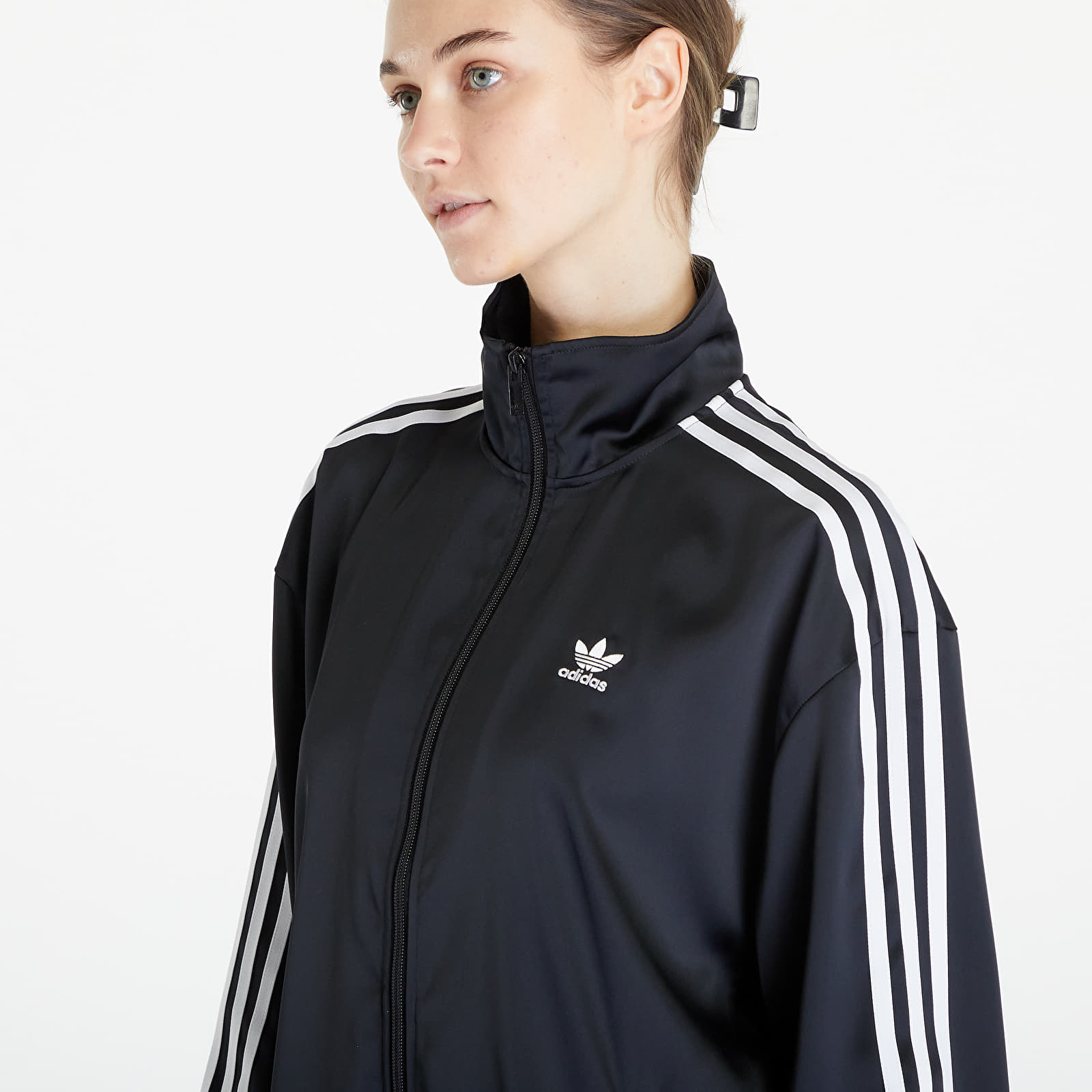 Hoodies and sweatshirts  adidas Loose Satin Track Top Black