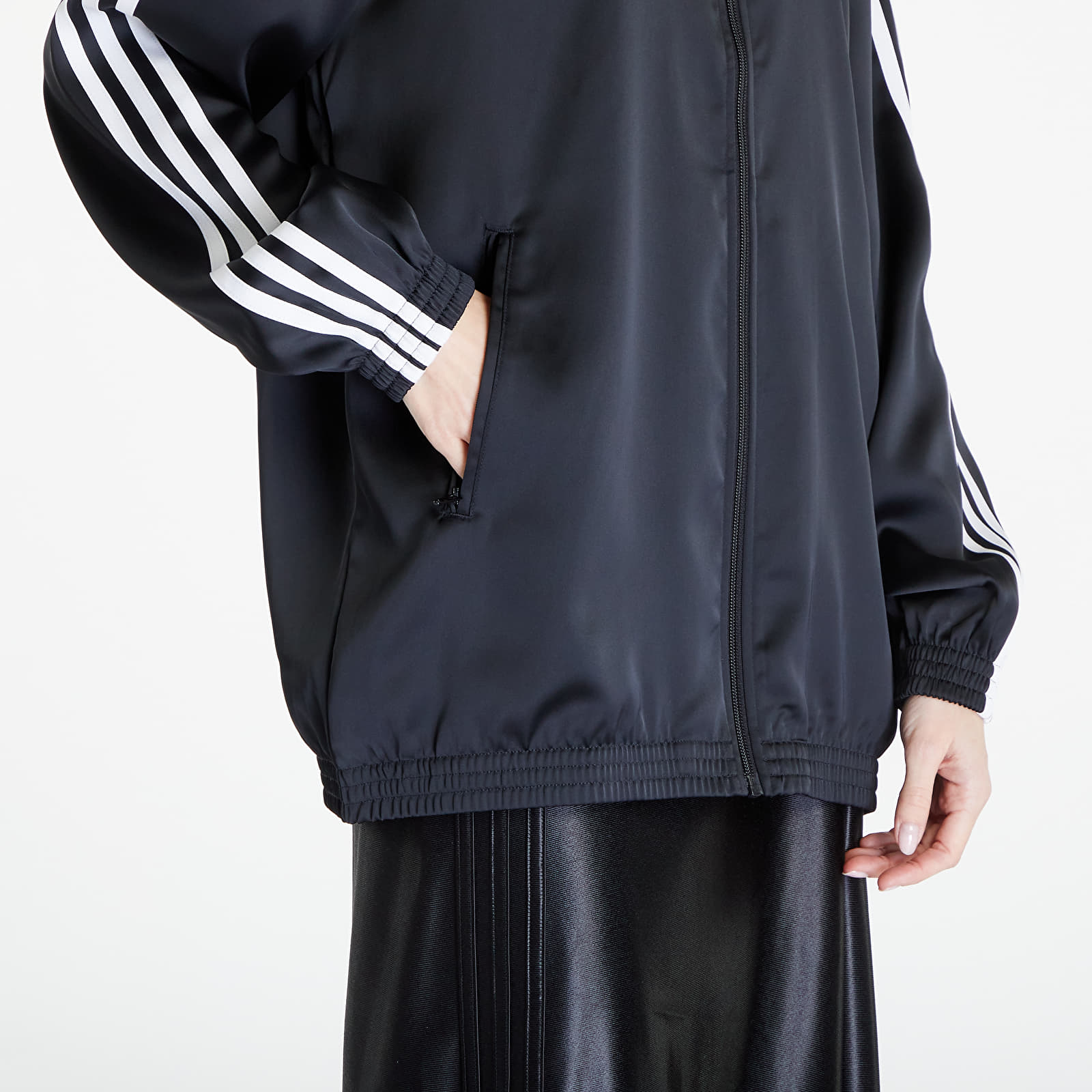 Hoodies and sweatshirts  adidas Loose Satin Track Top Black