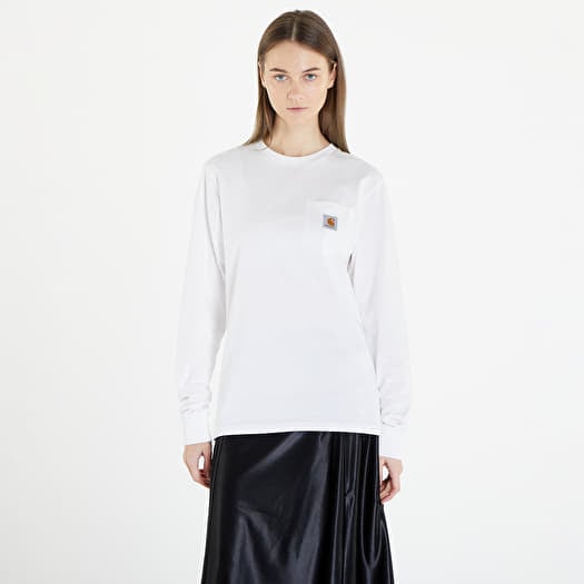 T-shirt Carhartt WIP Long Sleeve Pocket T-Shirt UNISEX White