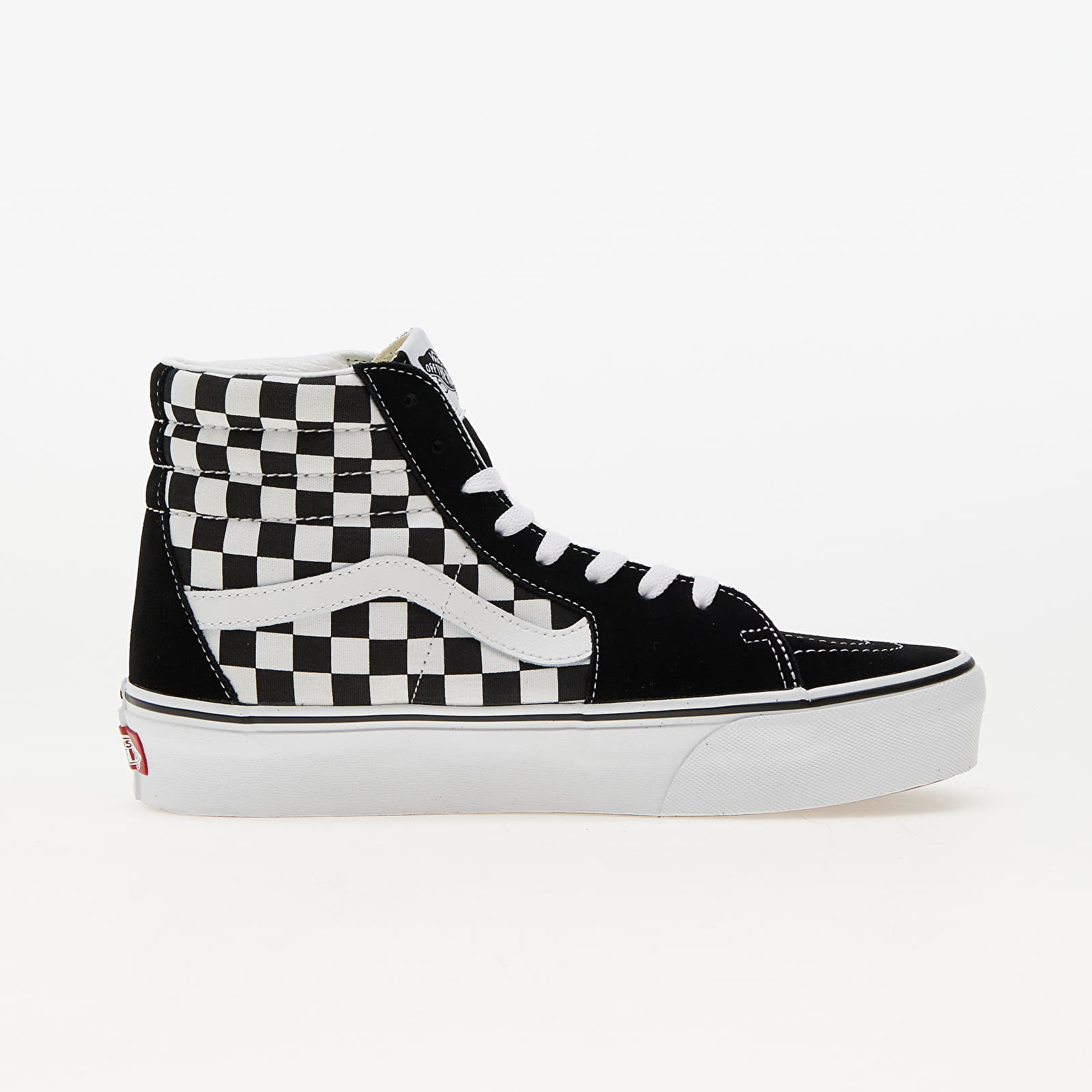 Platform checkered vans high sale top