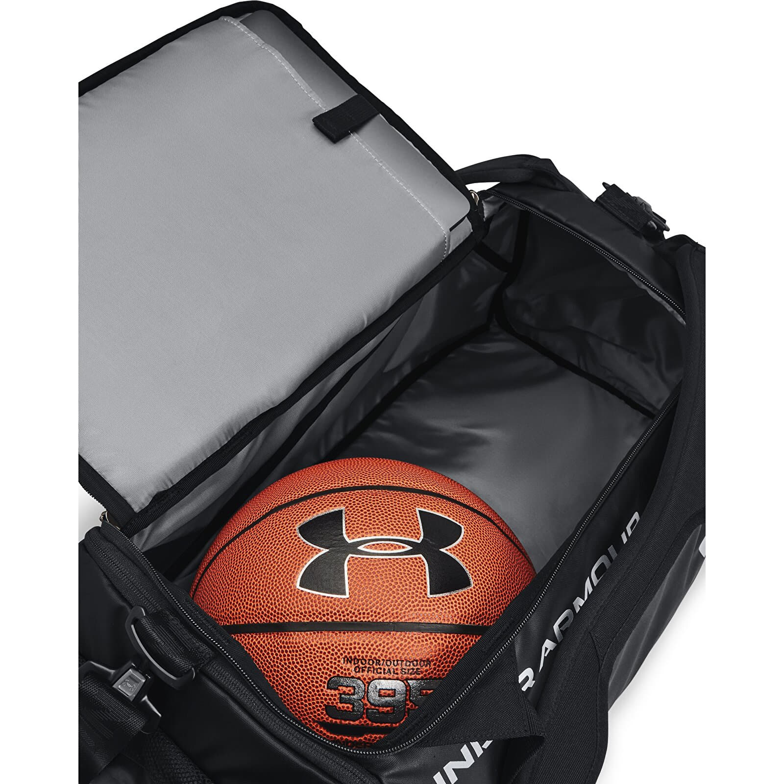 Sacs à bandoulière Under Armour Contain Duo SM Duffle Black/ Metallic Silver