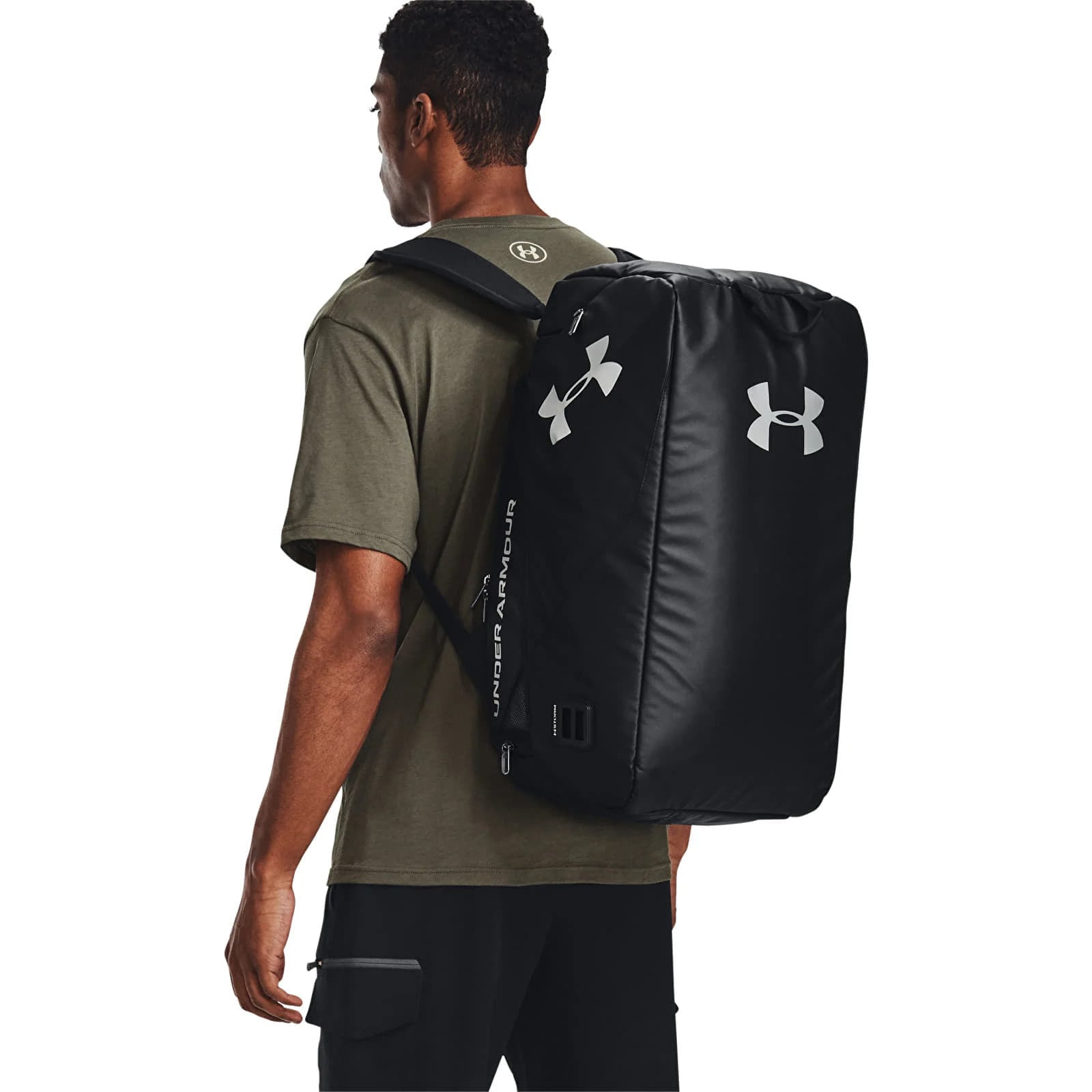 Sacs à bandoulière Under Armour Contain Duo SM Duffle Black/ Metallic Silver