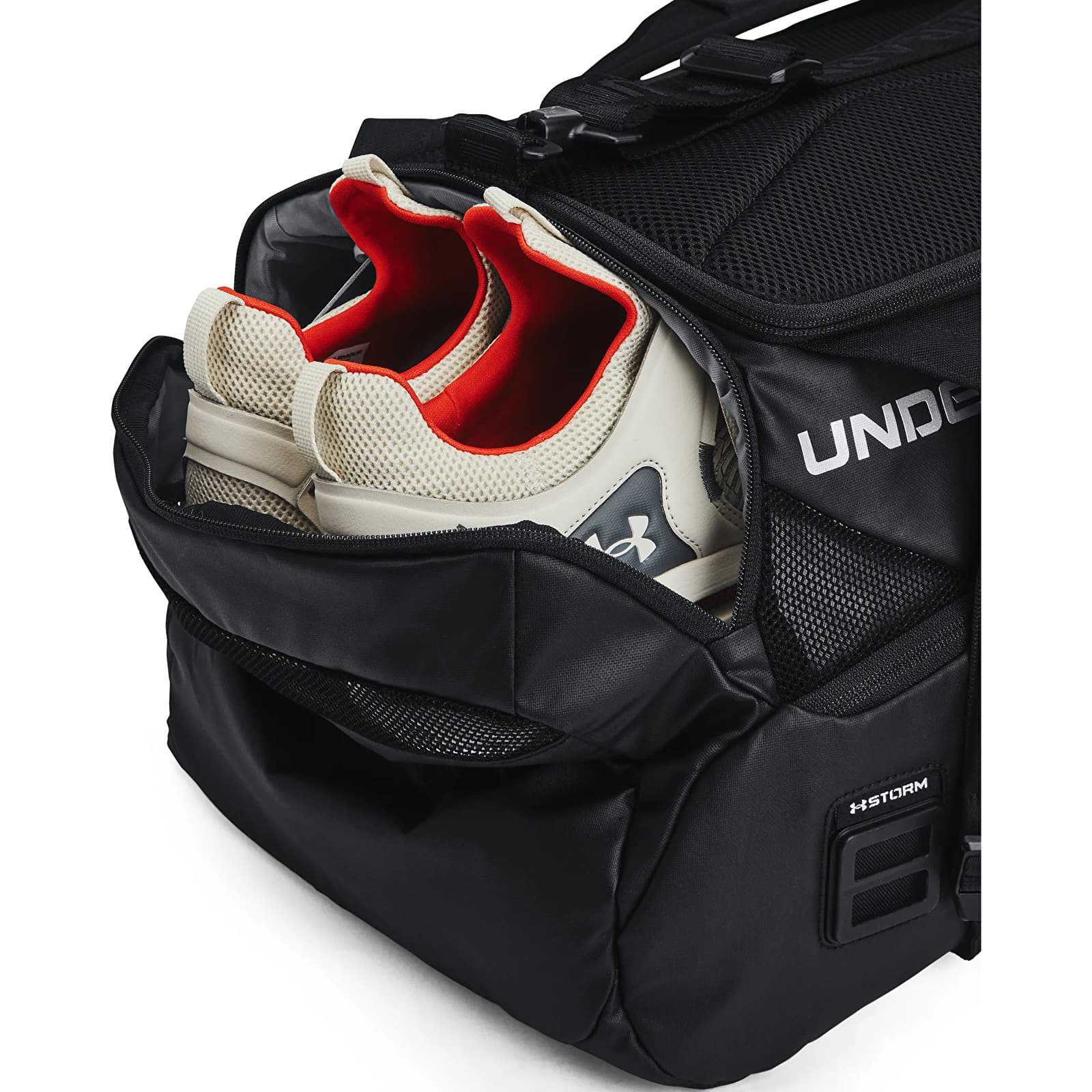 Sacs à bandoulière Under Armour Contain Duo SM Duffle Black/ Metallic Silver