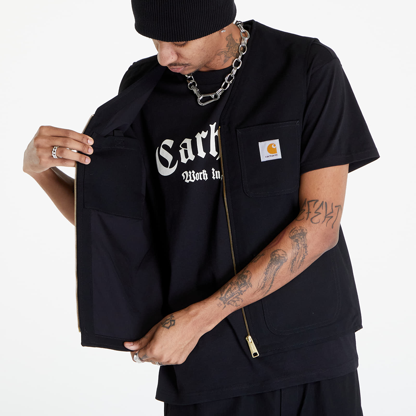 Vests Carhartt WIP Arbor Vest UNISEX Black Rigid
