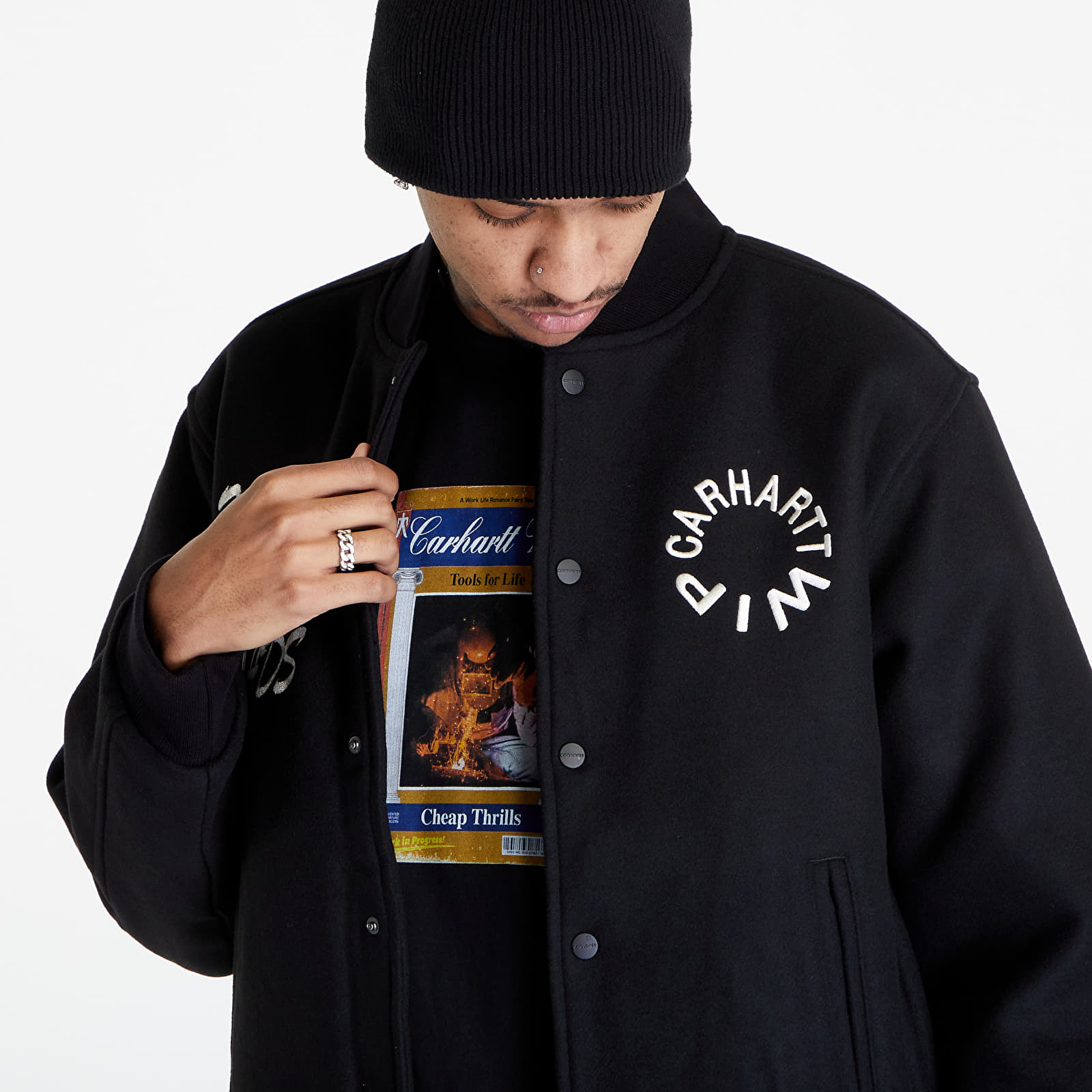 Bomber jackets Carhartt WIP Work Varsity Bomber UNISEX Black