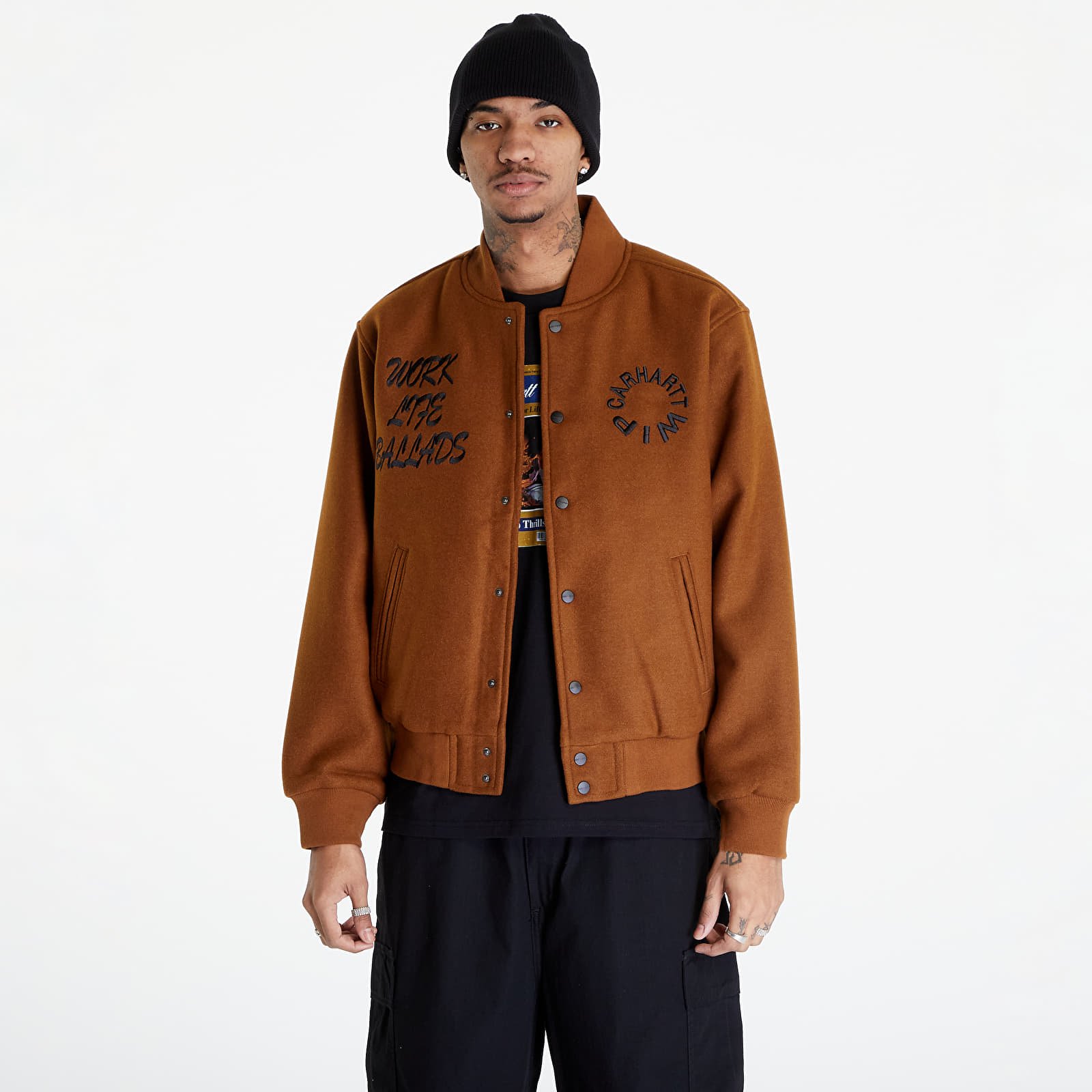 Bomber jackets Carhartt WIP Work Varsity Bomber UNISEX Deep Hamilton Brown