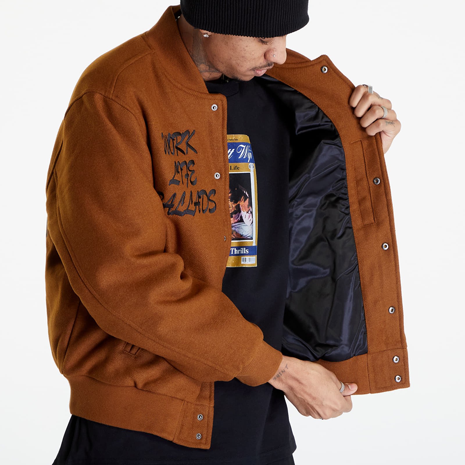 Bombery Carhartt WIP Work Varsity Bomber UNISEX Deep Hamilton Brown