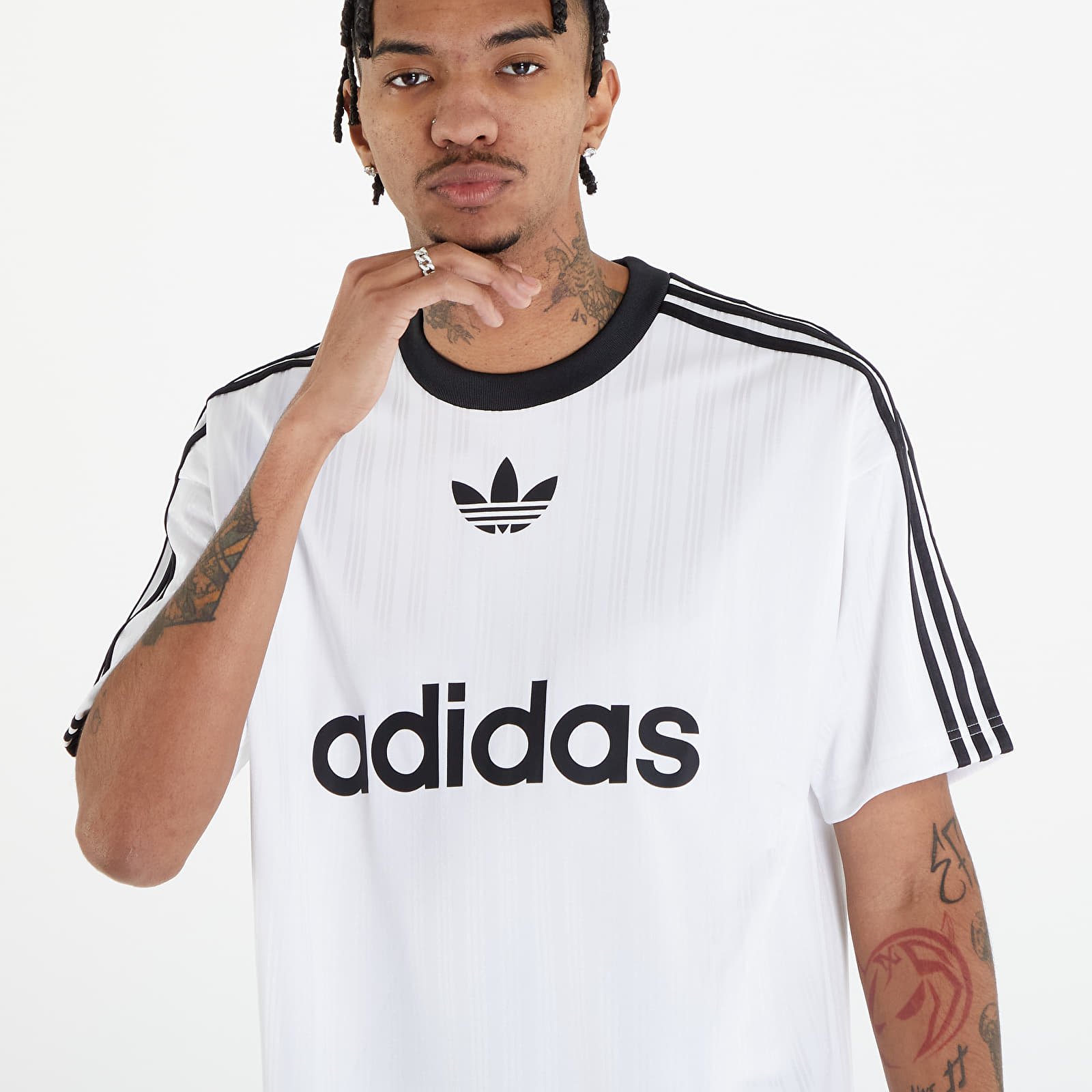 Trička adidas Adicolor Poly Short Sleeve Tee White/ Black