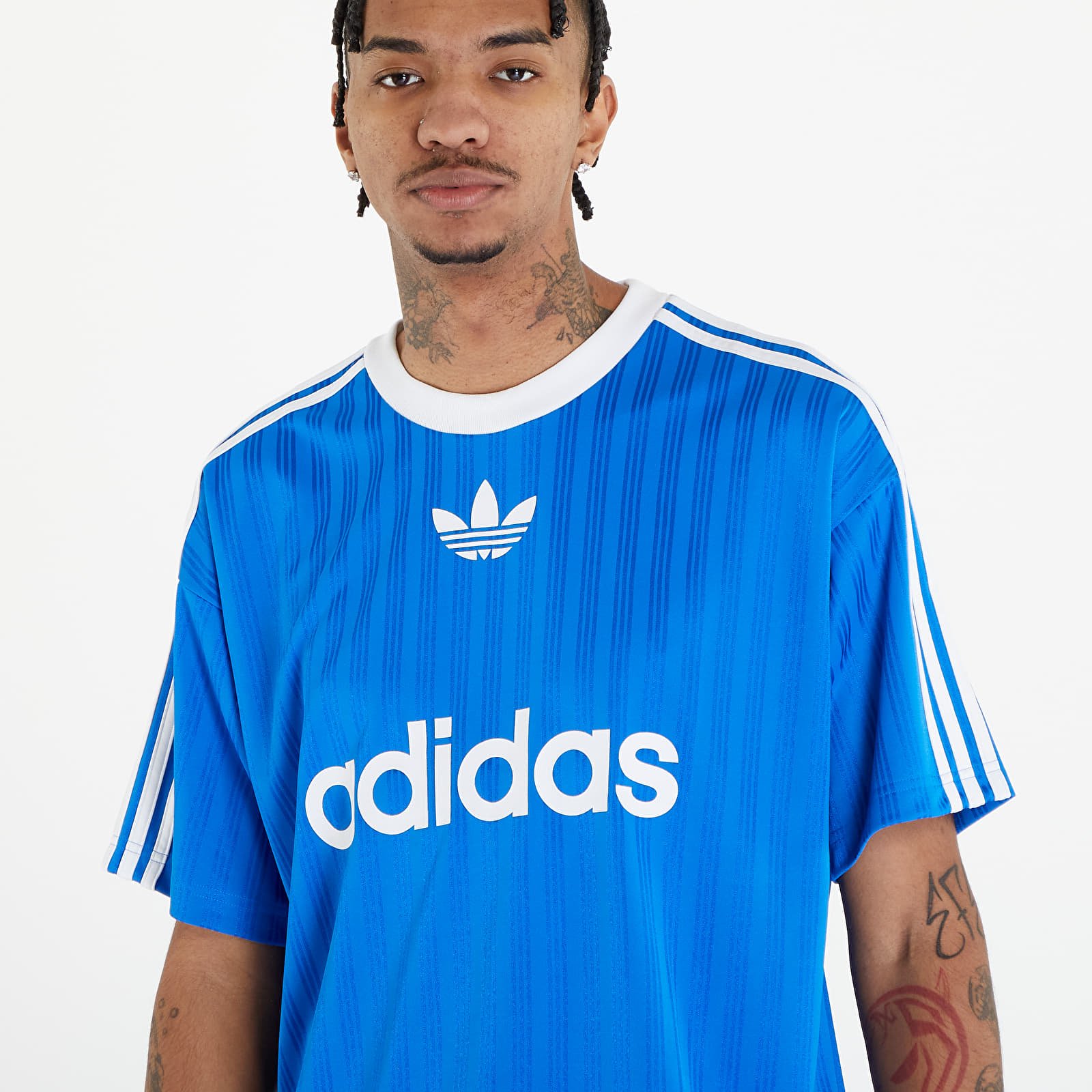T-shirts adidas Adicolor Poly Short Sleeve Tee Blue Bird/ White