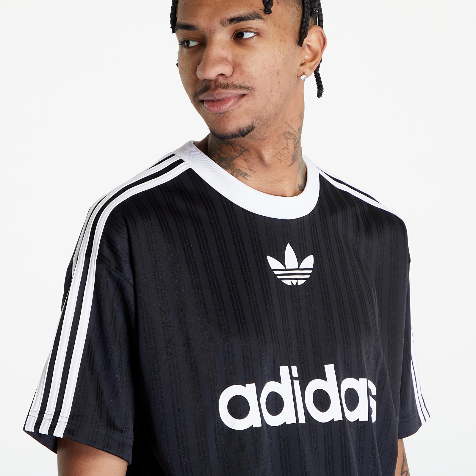 Adidas shirt black and white hot sale