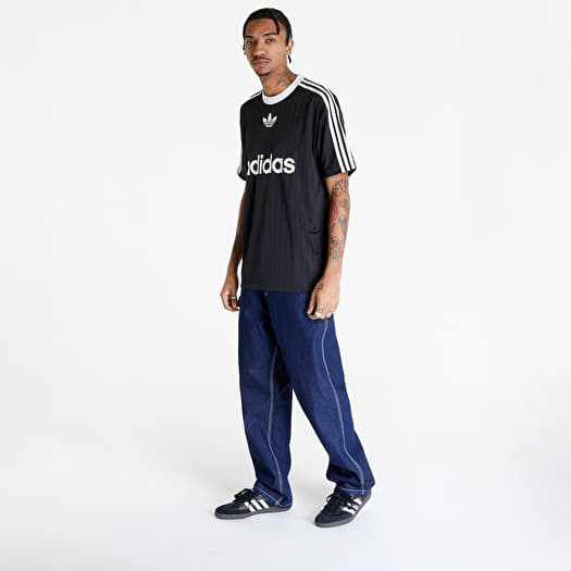 T-shirts adidas Adicolor Poly Short Sleeve Tee Black/ White | Queens