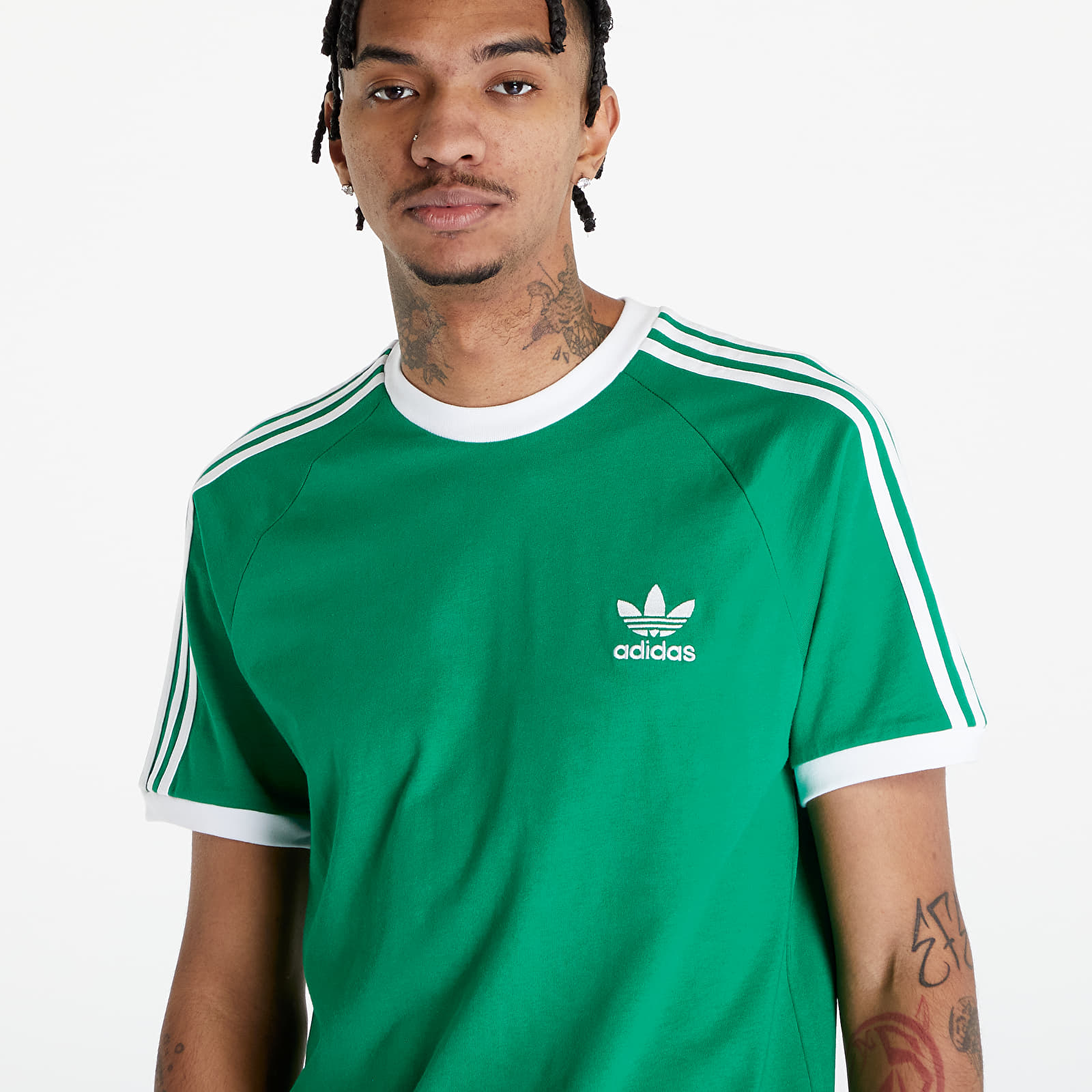 Tricou adidas Adicolor Classics 3-Stripes Tee Green - 1 | YEO