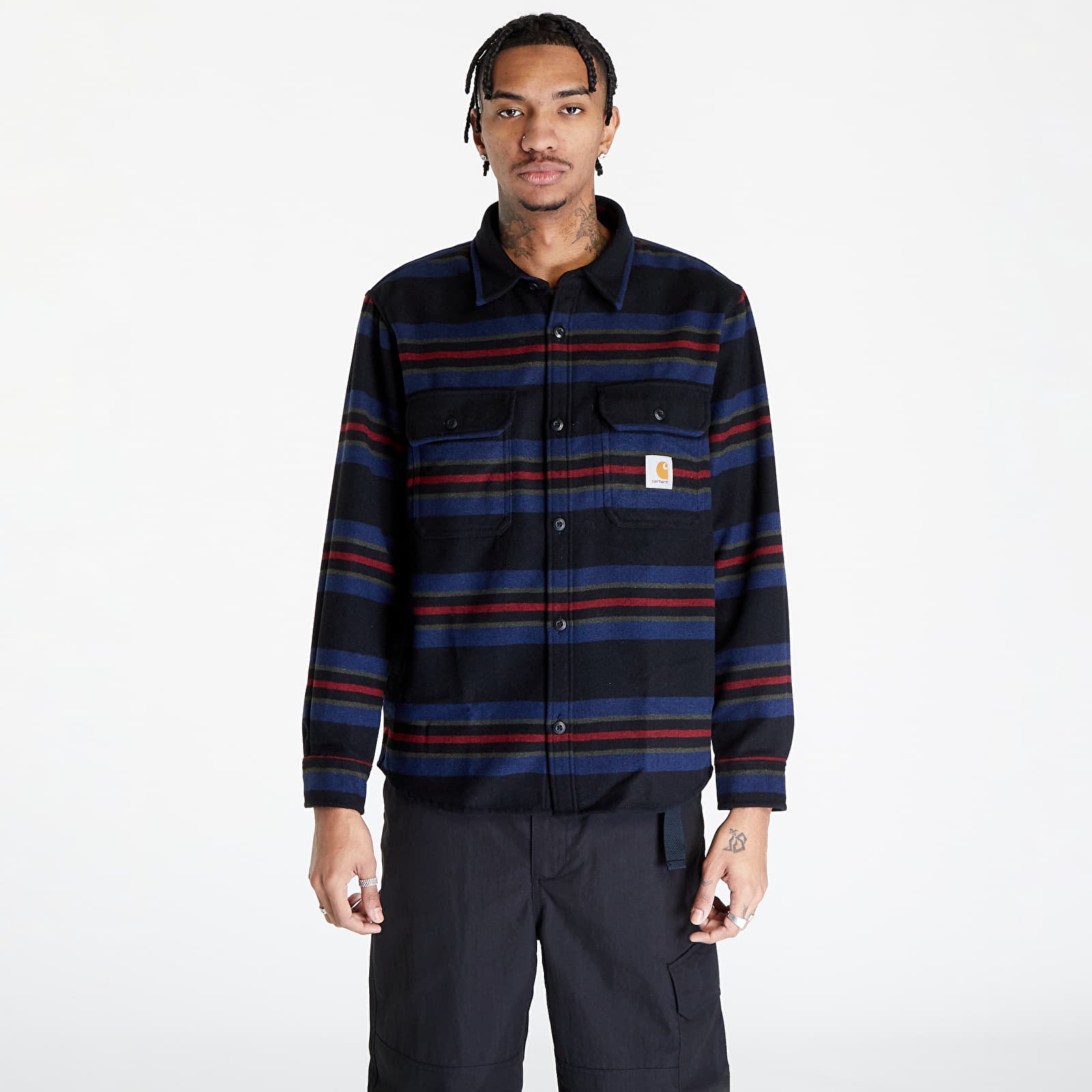 Meeste särgid Carhartt WIP Oregon Shirt Jac UNISEX Starco Stripe/ Black