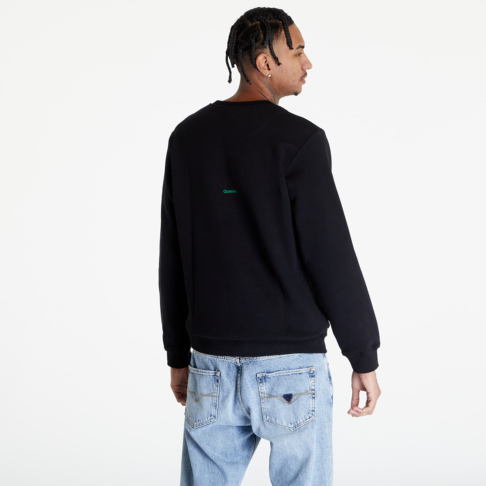 Kapuutsikud ja kampsunid Queens Rostliny Jsou Moje Oblíbená Barva Crewneck UNISEX Black