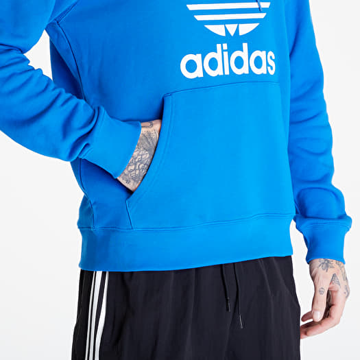 Adidas trefoil shop hoodie bluebird