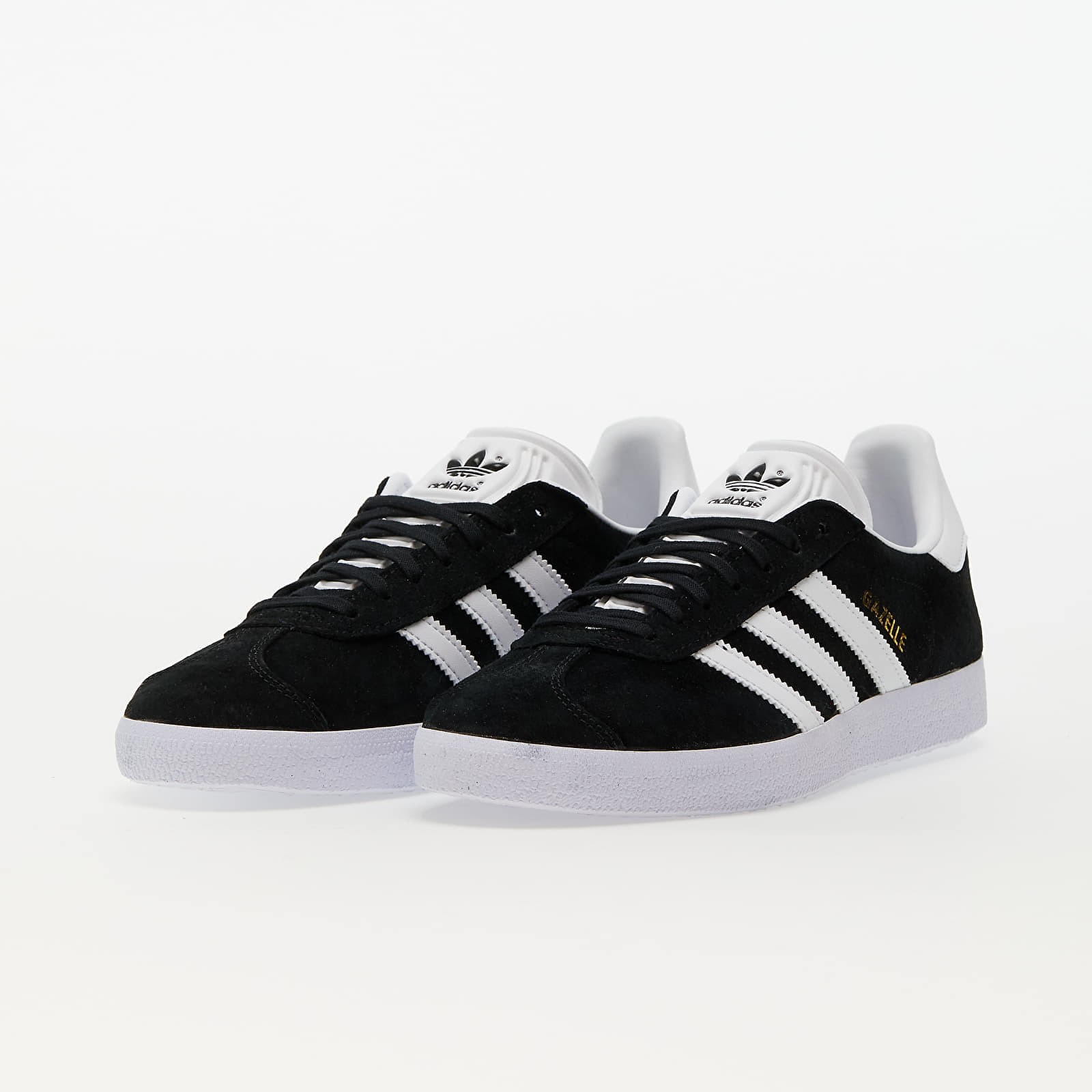 Turnschuhe und Schuhe fur Manner adidas Gazelle Core Black White Gold Metalic Queens