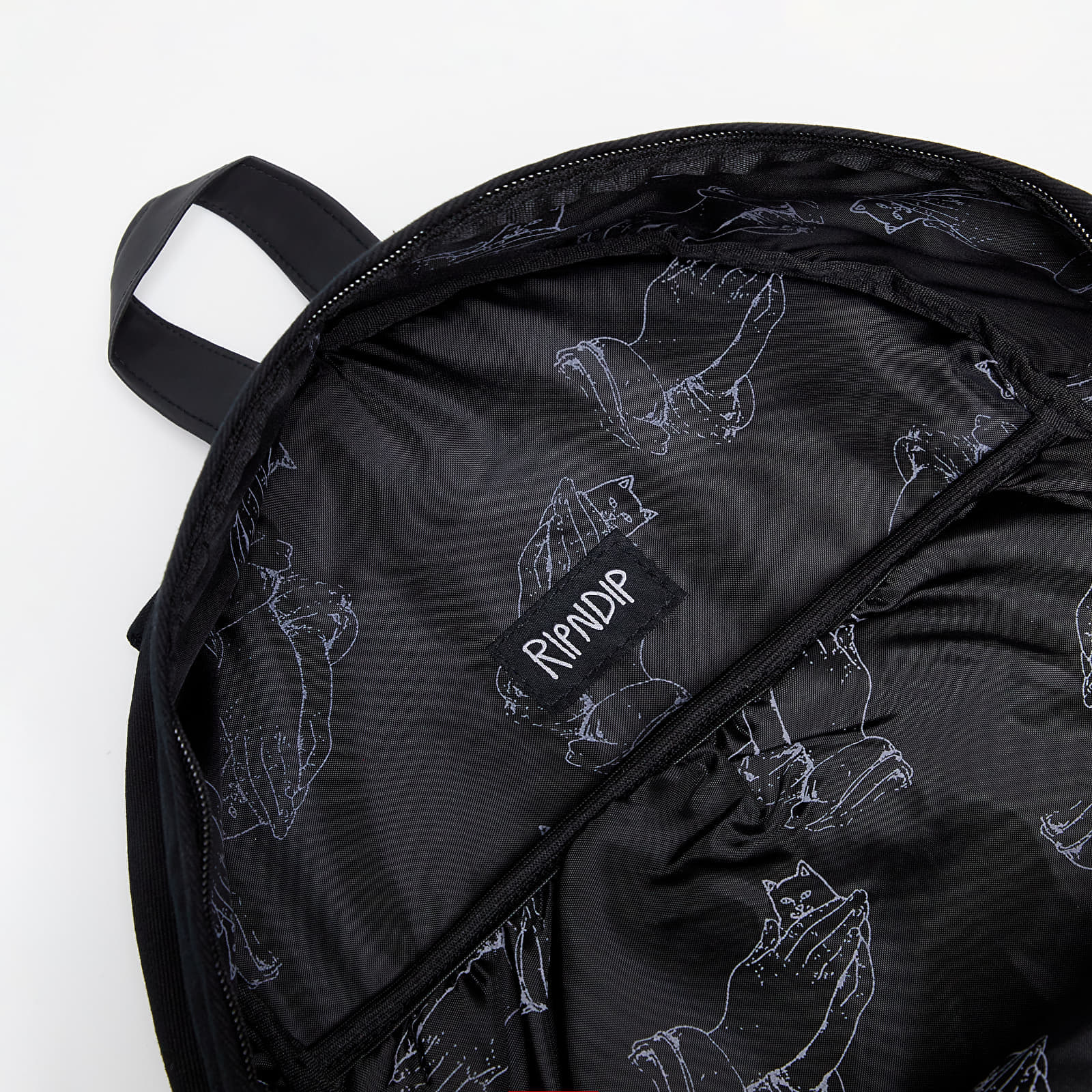 Men's backpacks RIPNDIP Lord Nermal Velcro Hands Backpack Black
